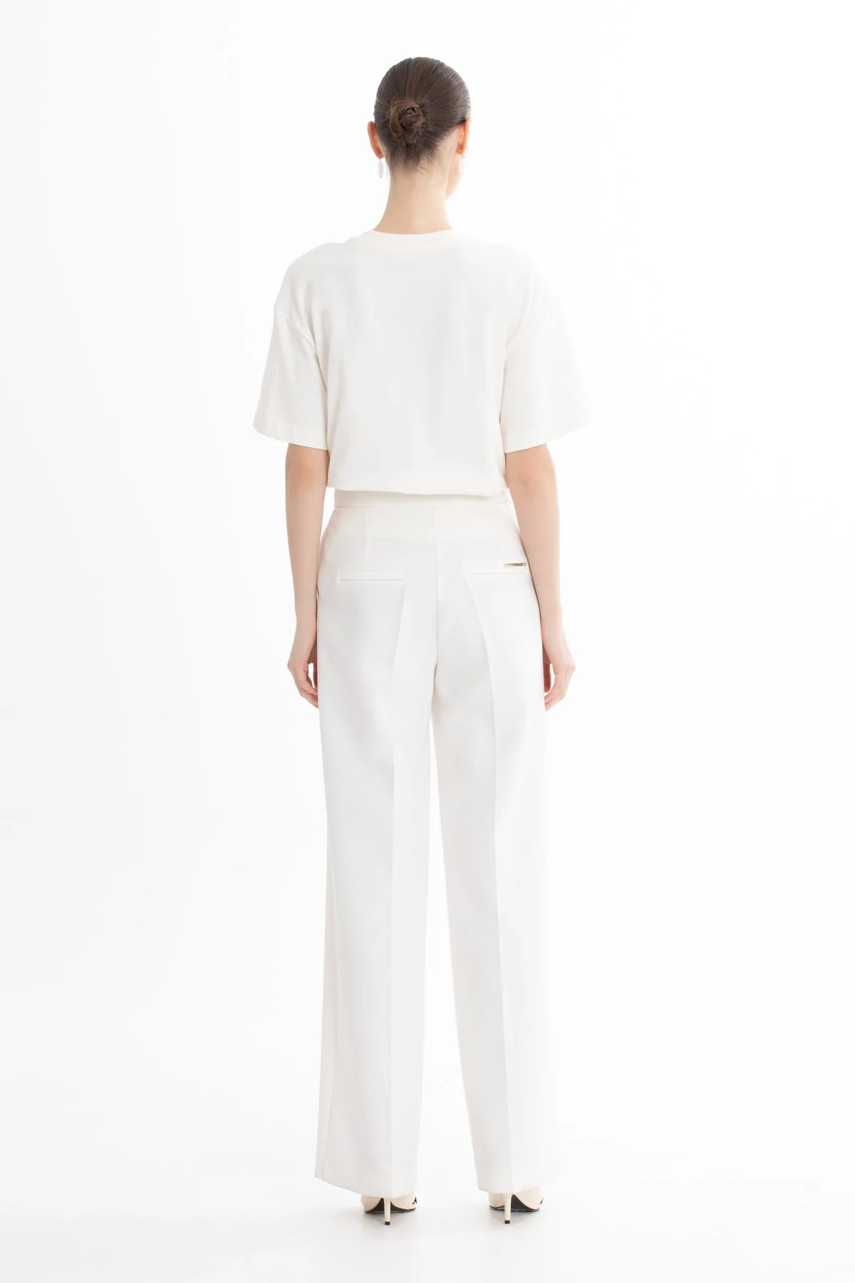 Ecru Tailored Straight-Leg Pants - Image 4