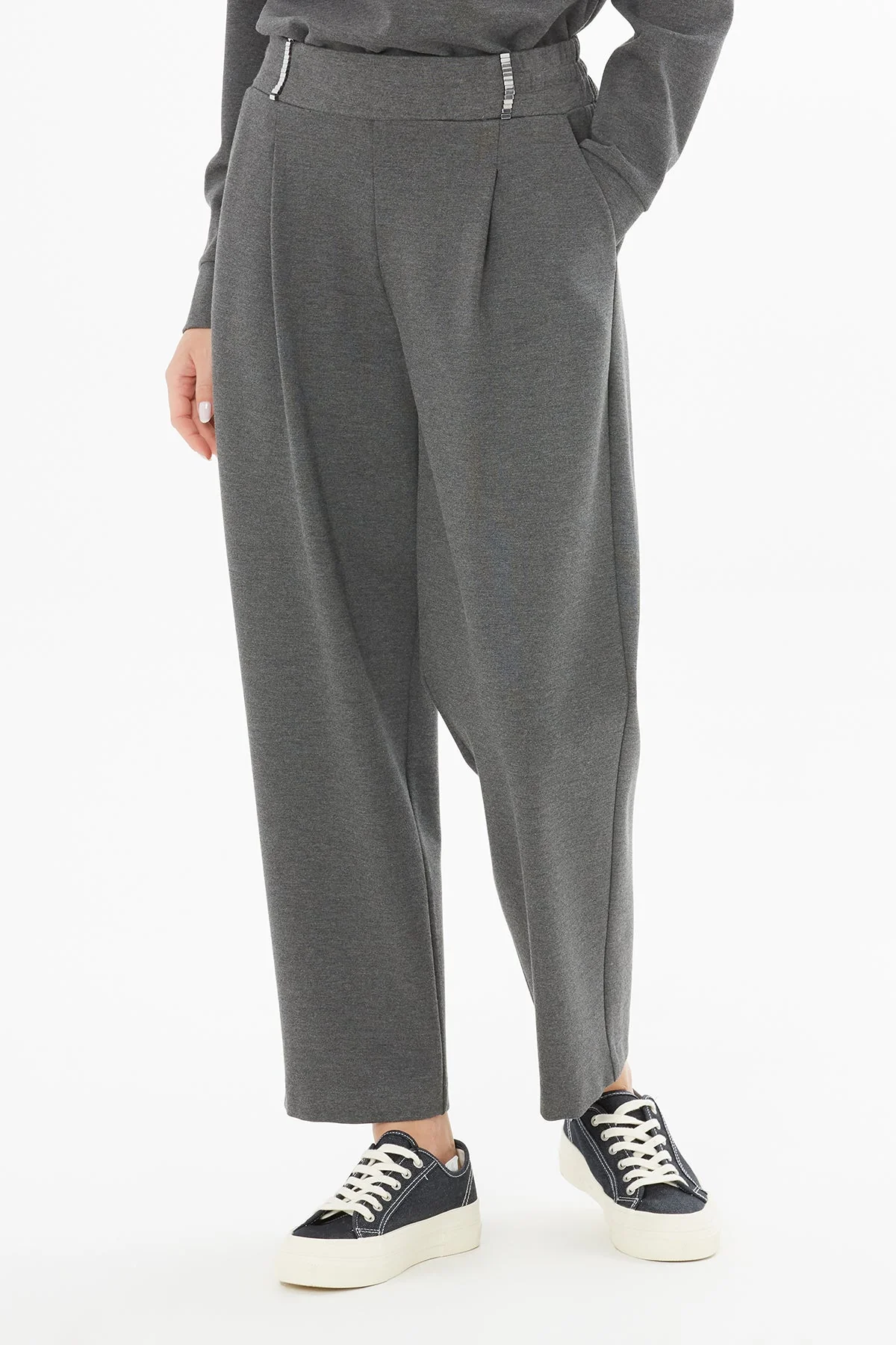 Elastic Hem Tracksuit with Embroidery Detail - Image 2