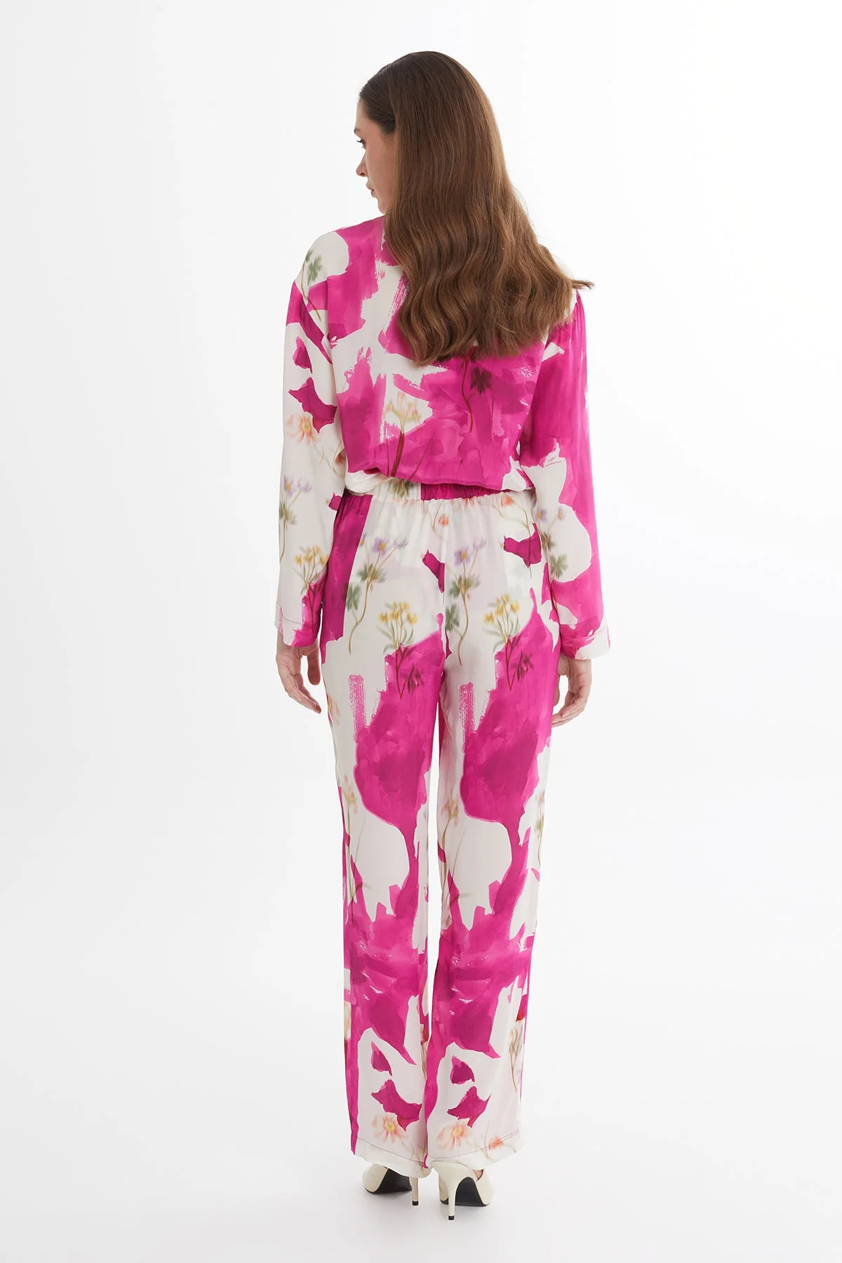 Elasticated Waist Printed Trousers - Image 4