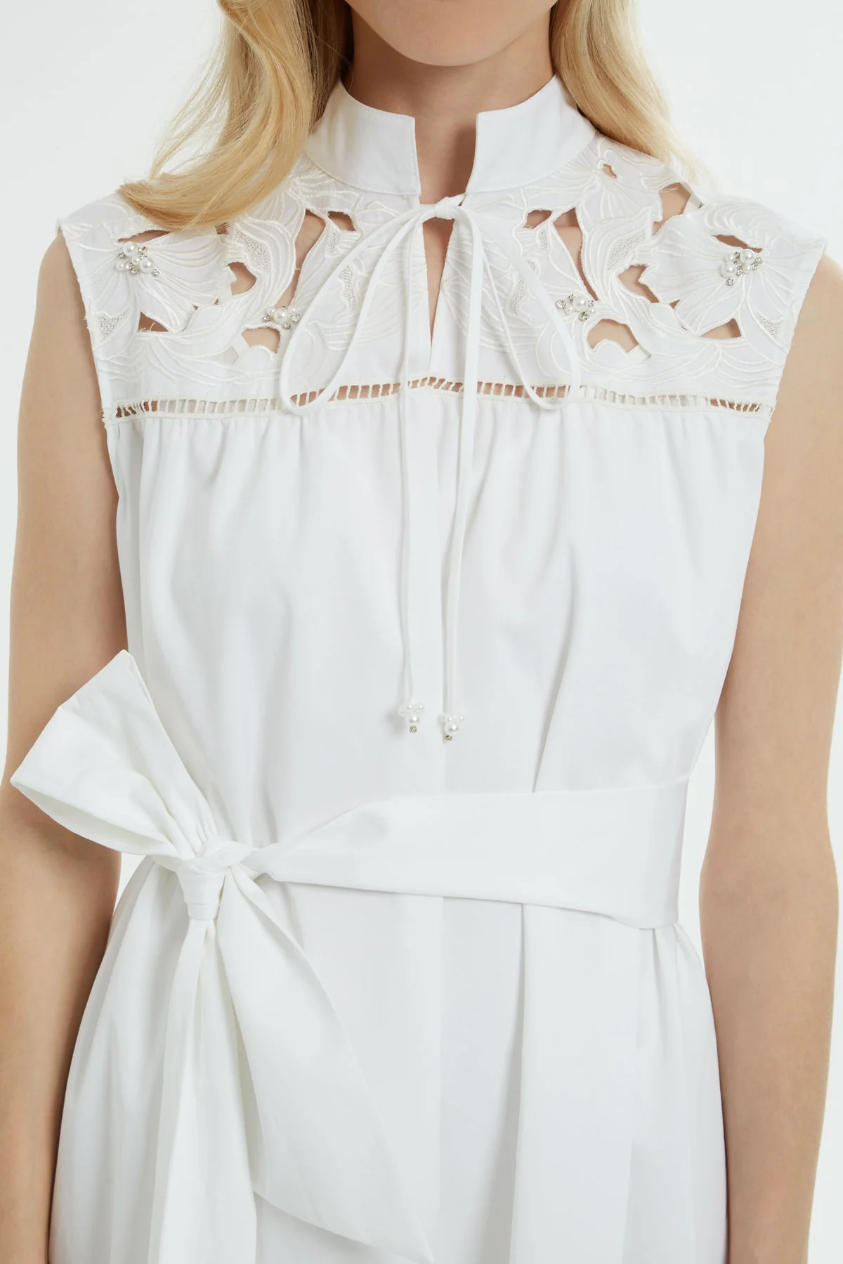 Embroide Top Midi Dress - Image 2