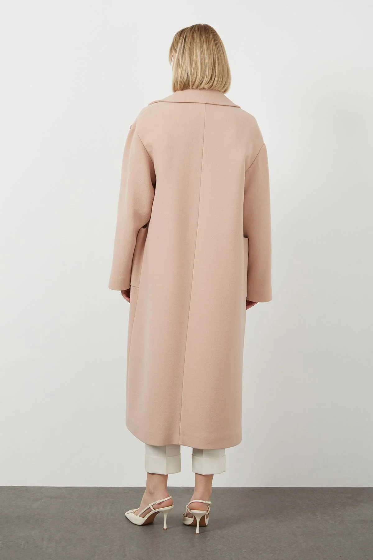 Embroidered Midi Wool Coat - Image 5