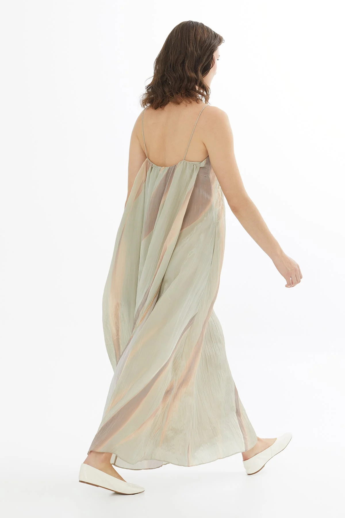 Embroidered Panel Strap Dress - Image 4