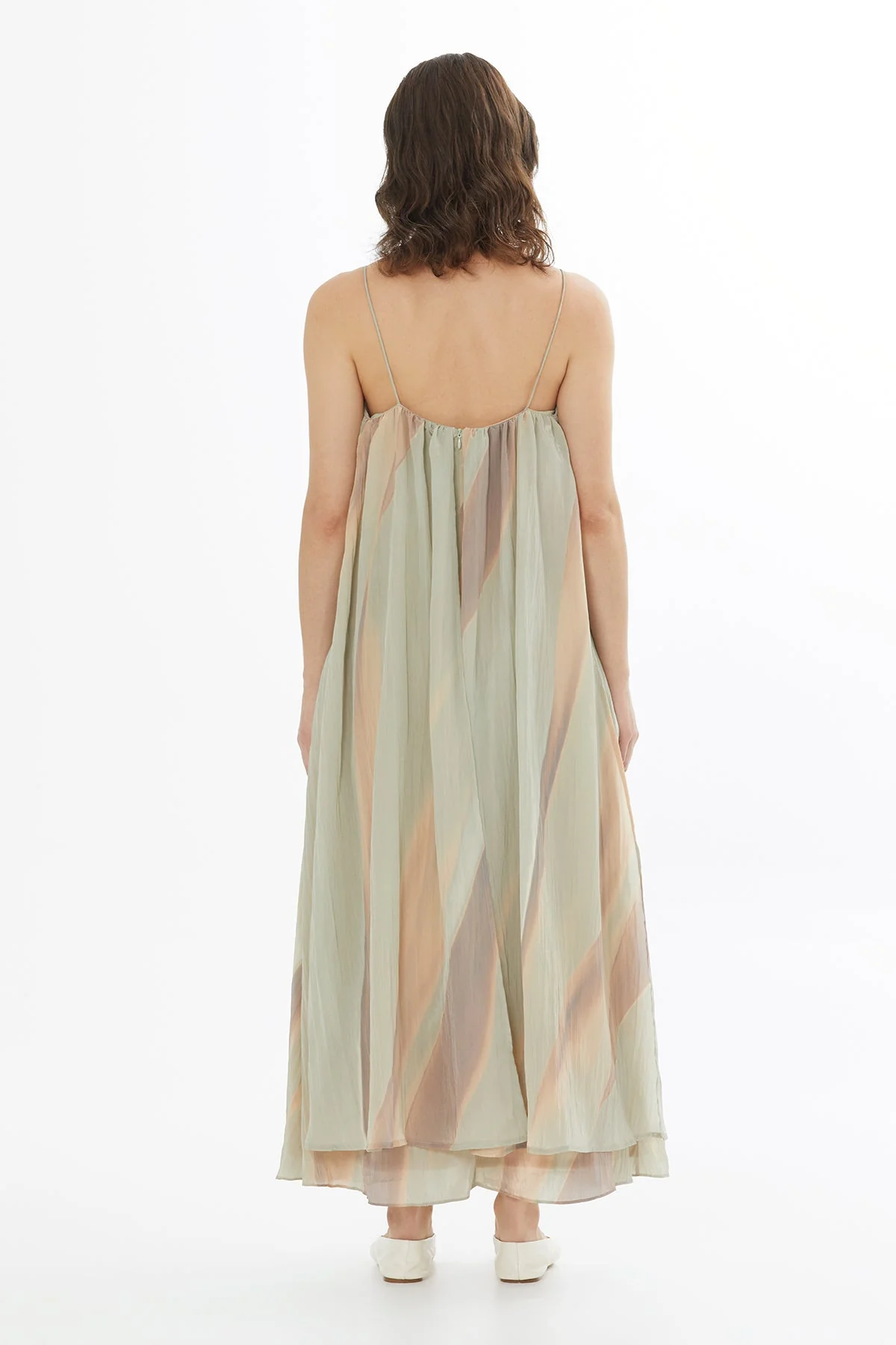 Embroidered Panel Strap Dress - Image 5