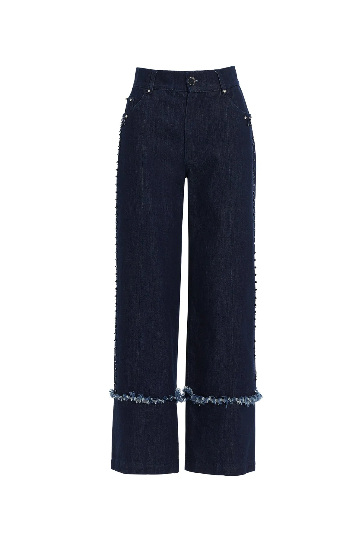 Embroidered Wide-Leg Jeans - Image 6