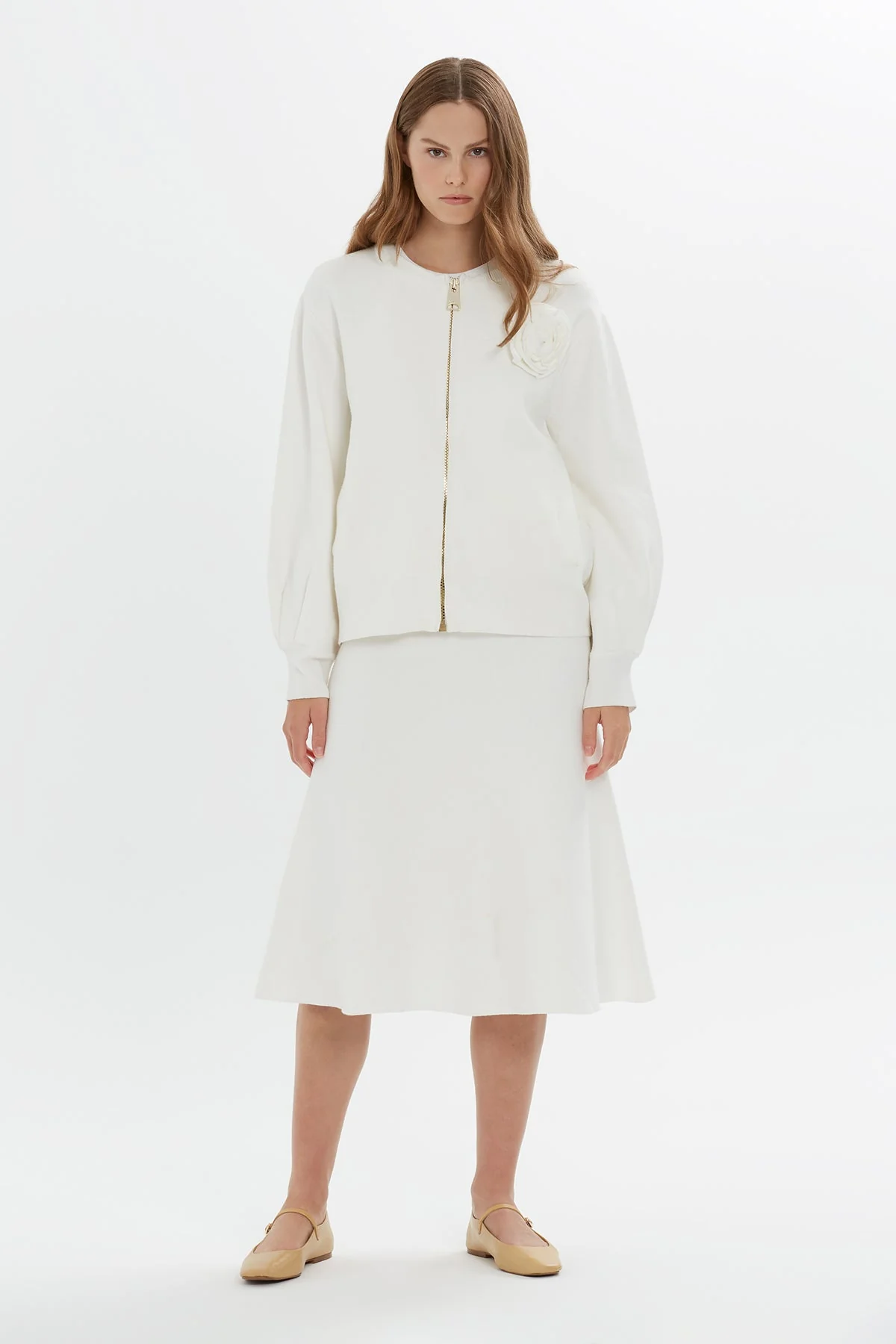 Floral-Detail Long-Sleeve Jacket - Image 4