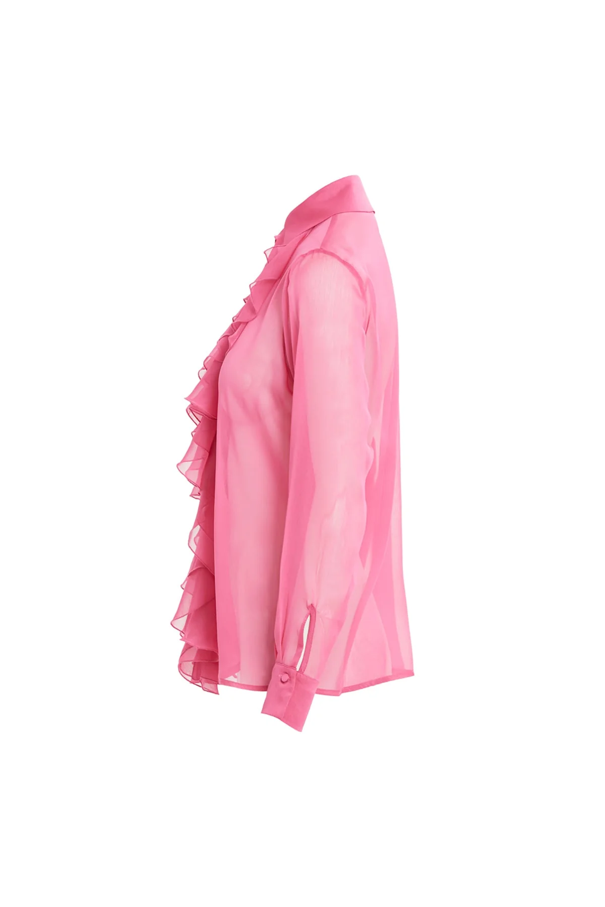 Frilled Front Transparent Shirt - Image 2