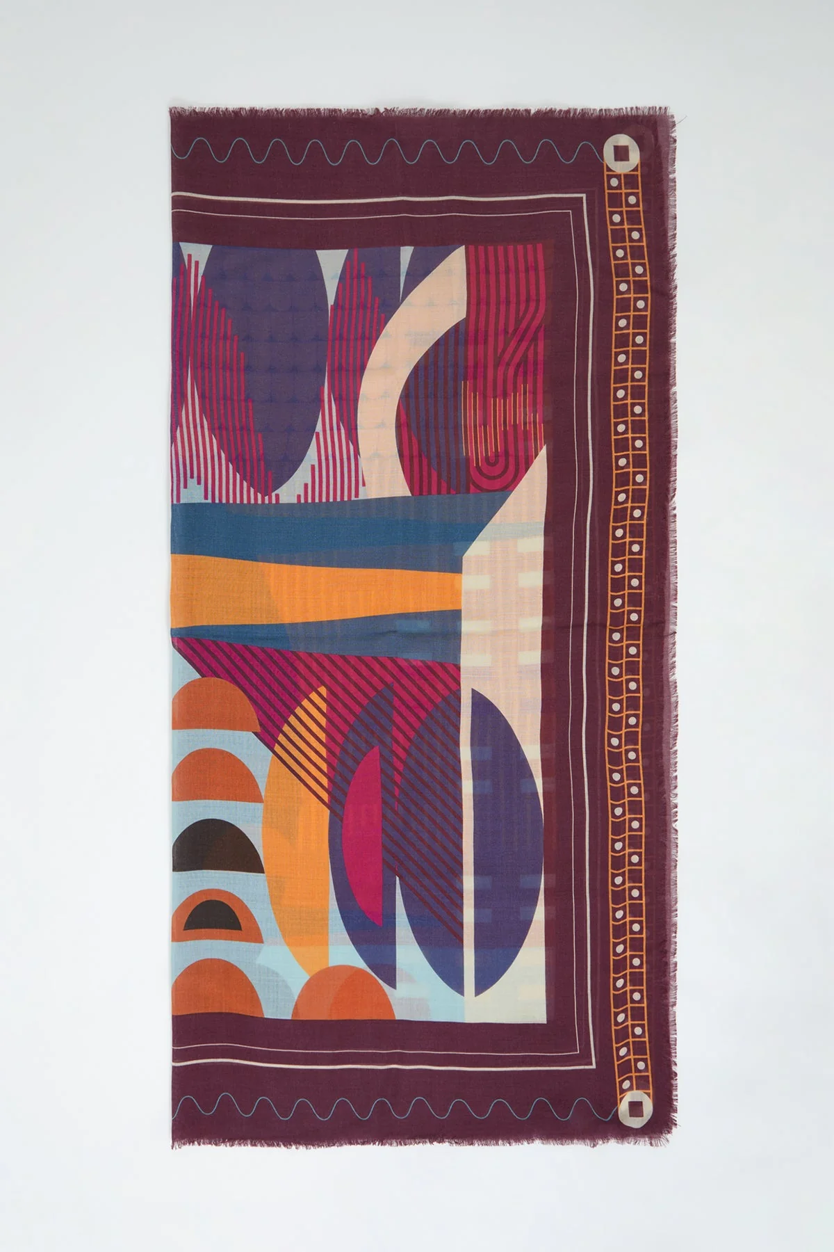 Geometric Patterned Scarf - Image 2