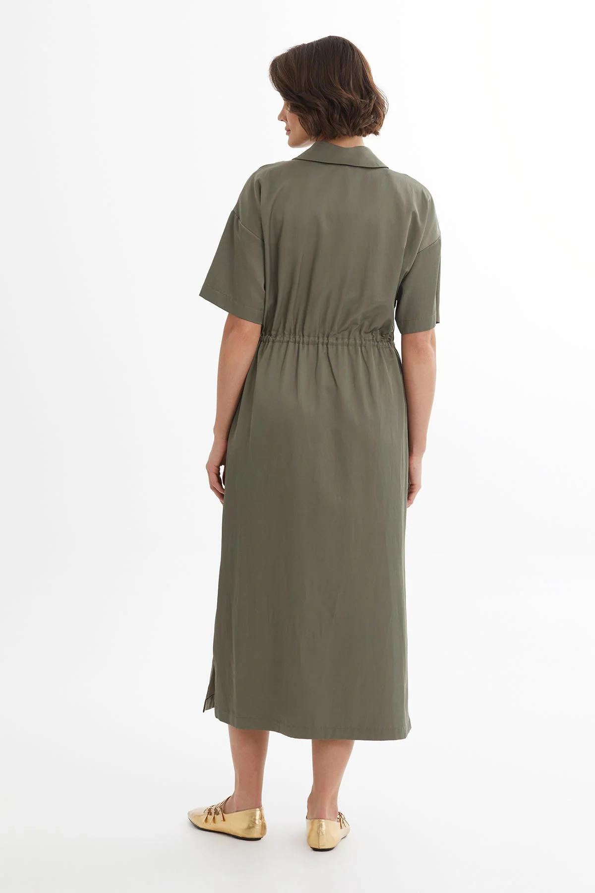 Green Cord-Tie Dress - Image 4
