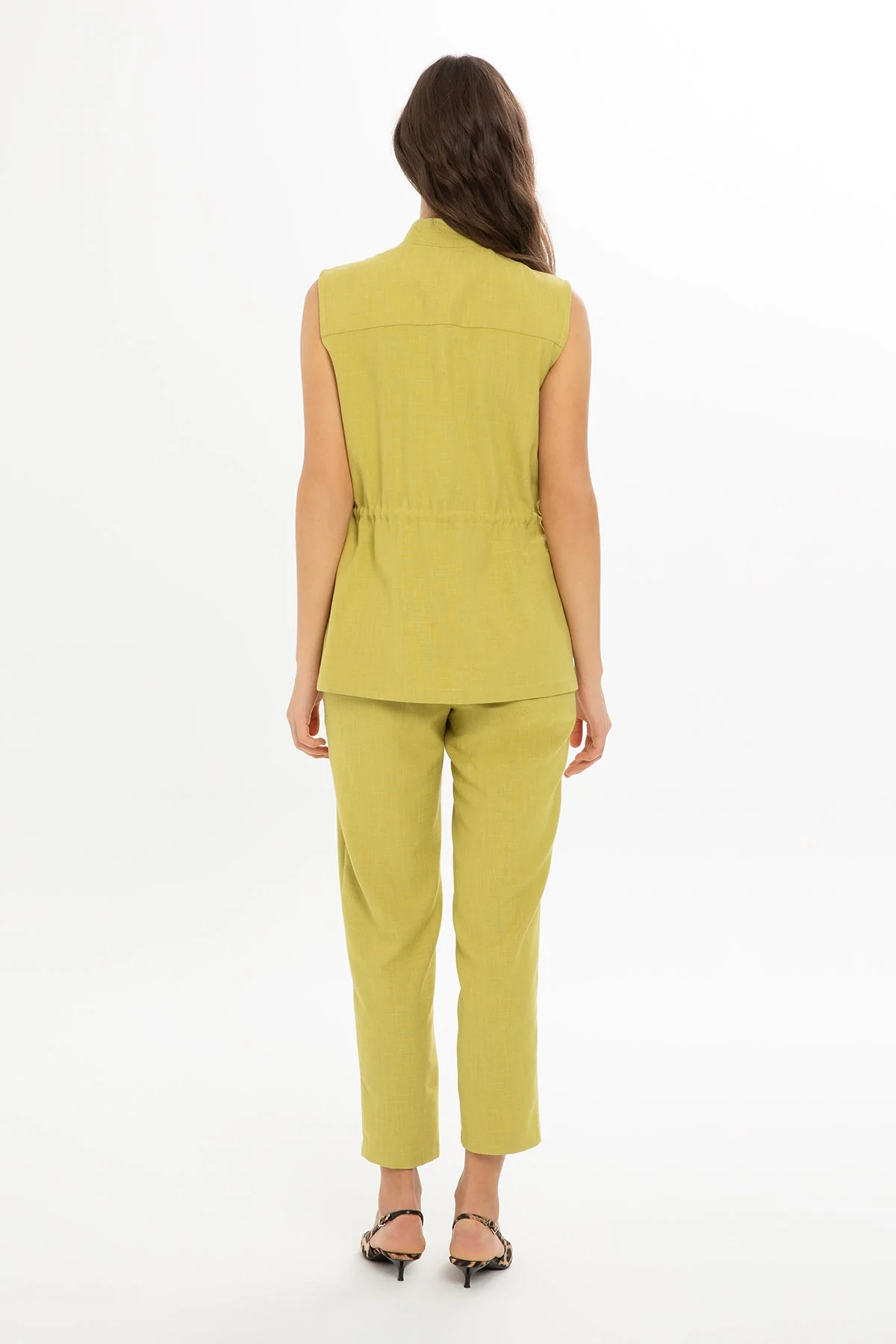 Green Set with Drawstring Vest - Image 4