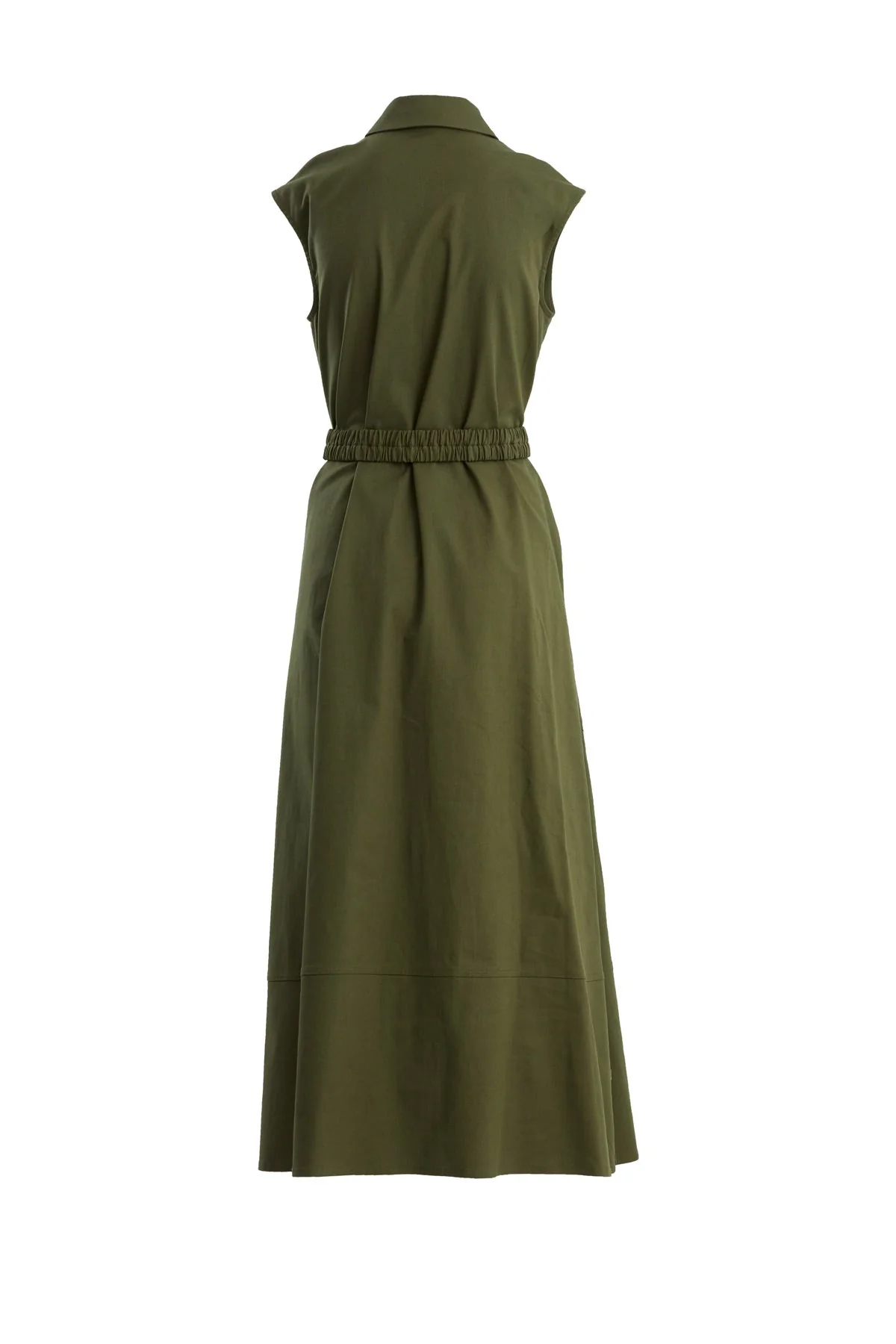 Green Sleeveless Shirt Dress - Image 3