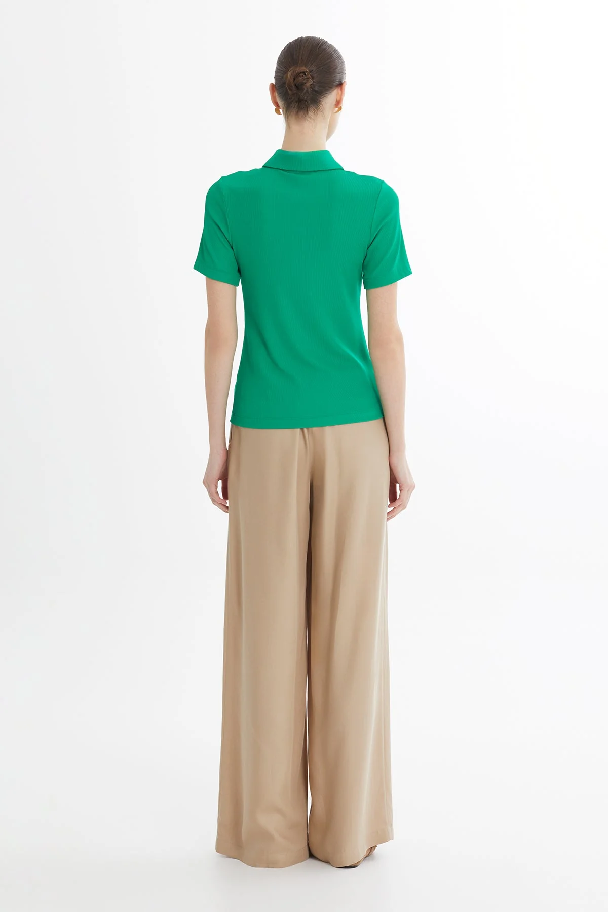 Green Snap-Closure Blouse - Image 5