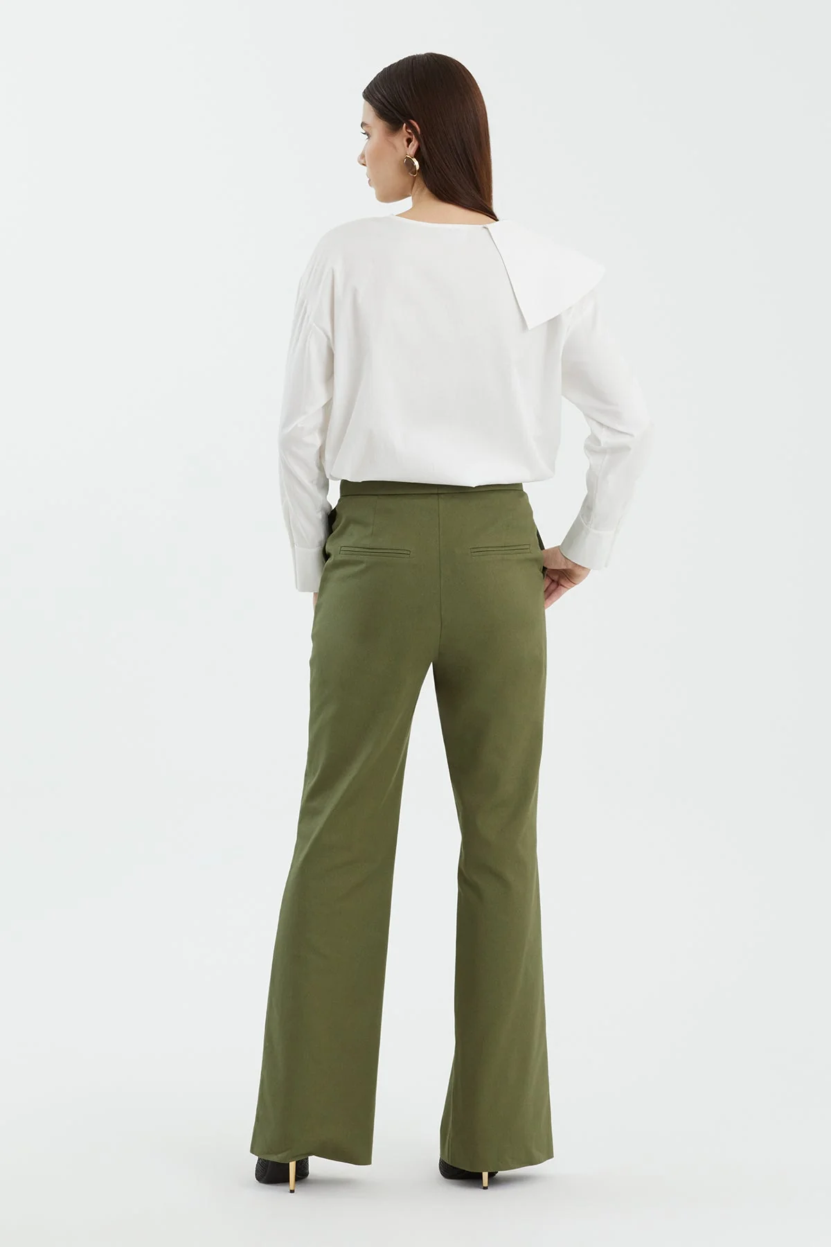 Green Straight-Leg Trousers - Image 4