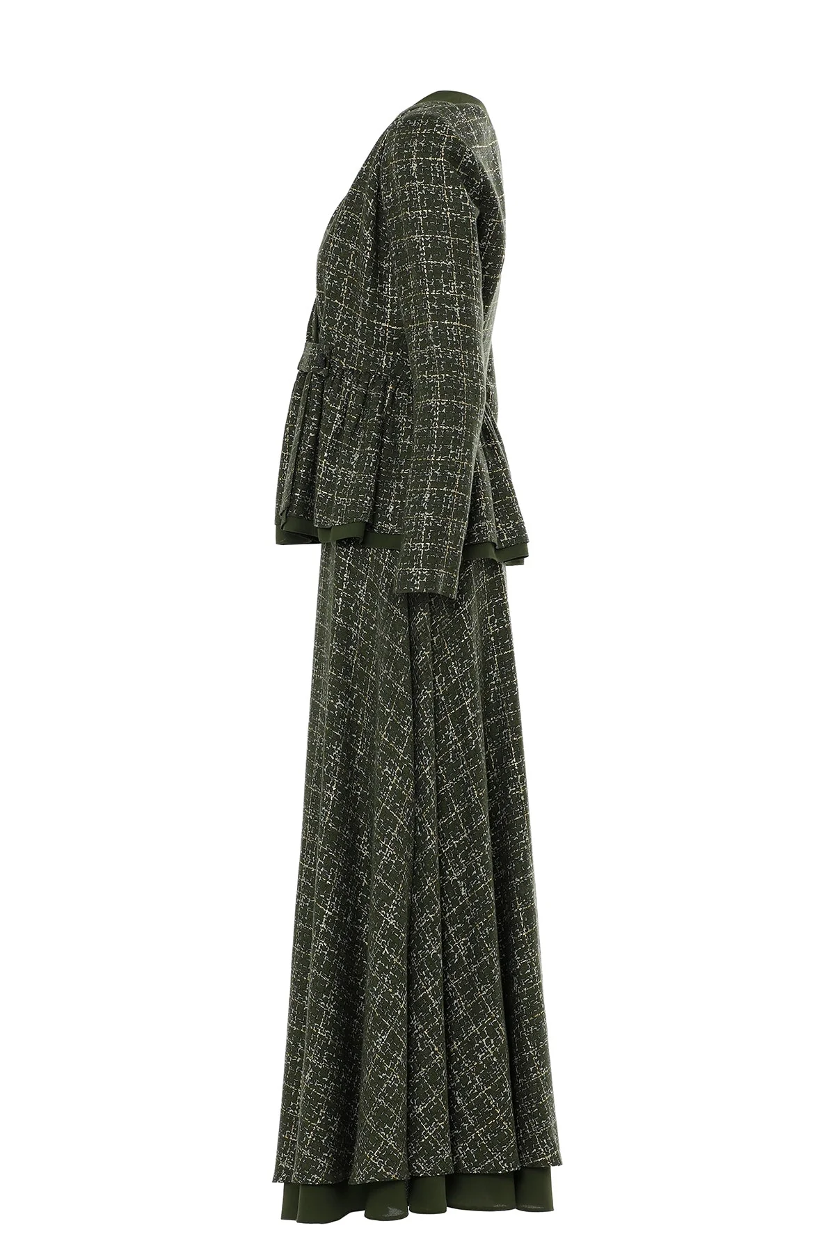 Green Suit with Pleated Jacket - Image 2