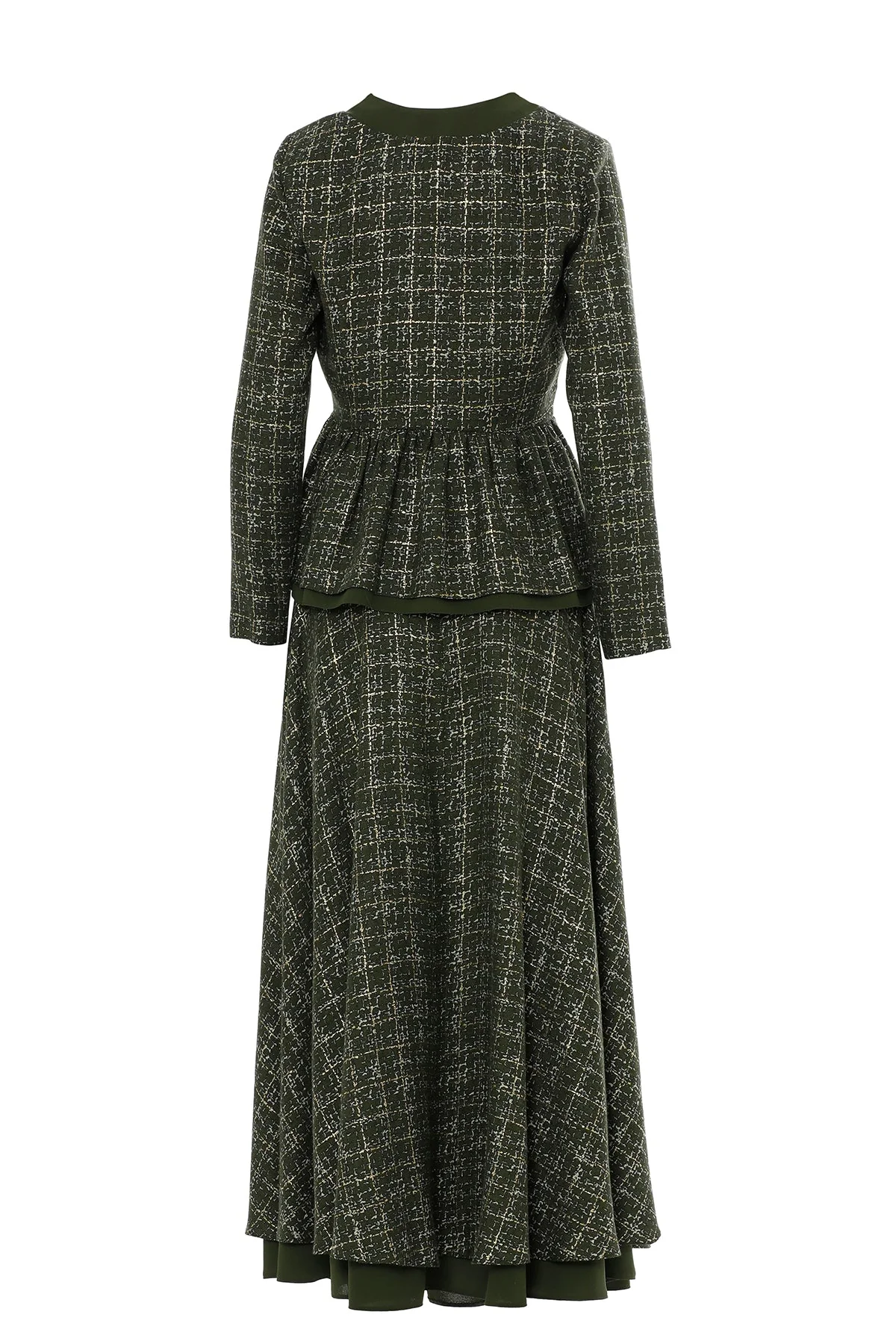 Green Suit with Pleated Jacket - Image 3