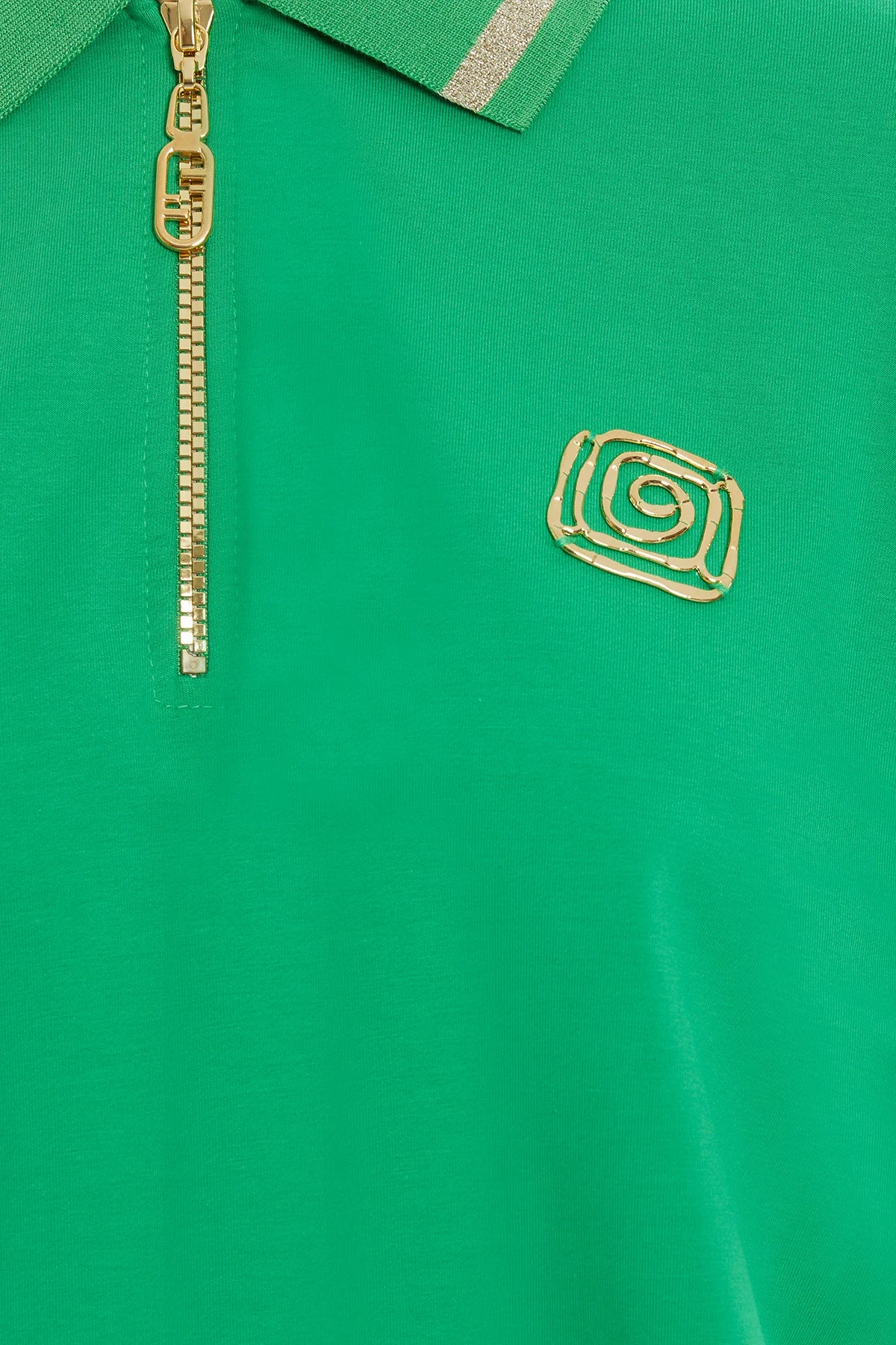 Green Zip-Detail Tracksuit - Image 4