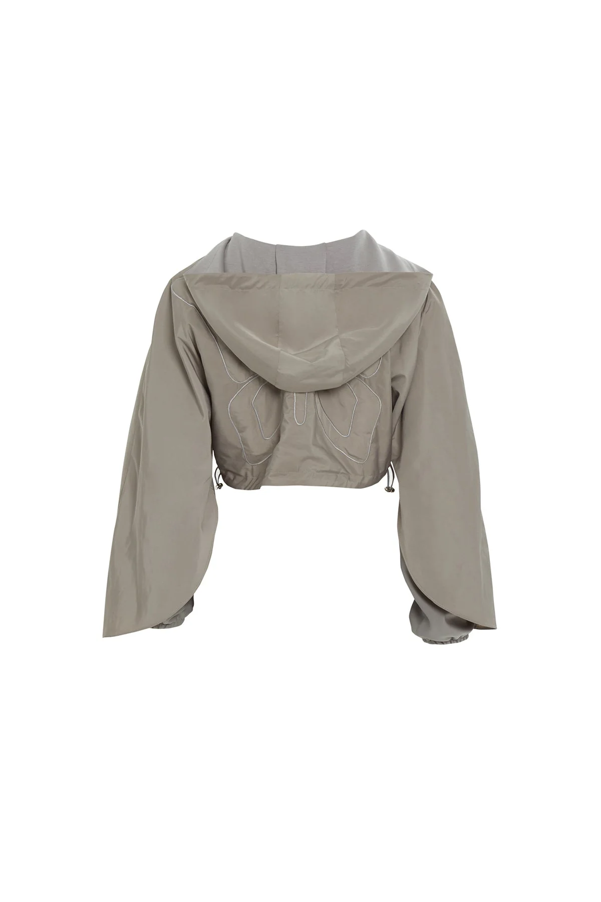 Grey Drawstring-Waist Sweatshirt - Image 5