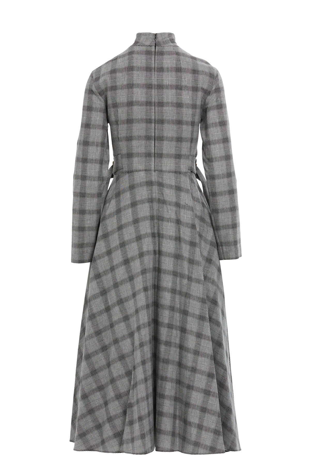 Grey Midi High Collar Dress - Image 3