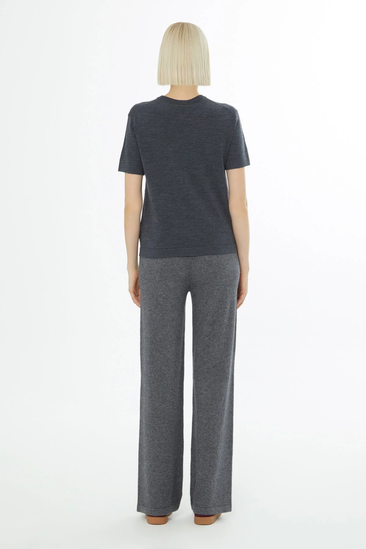 Grey Round-Neck Blouse - Image 5