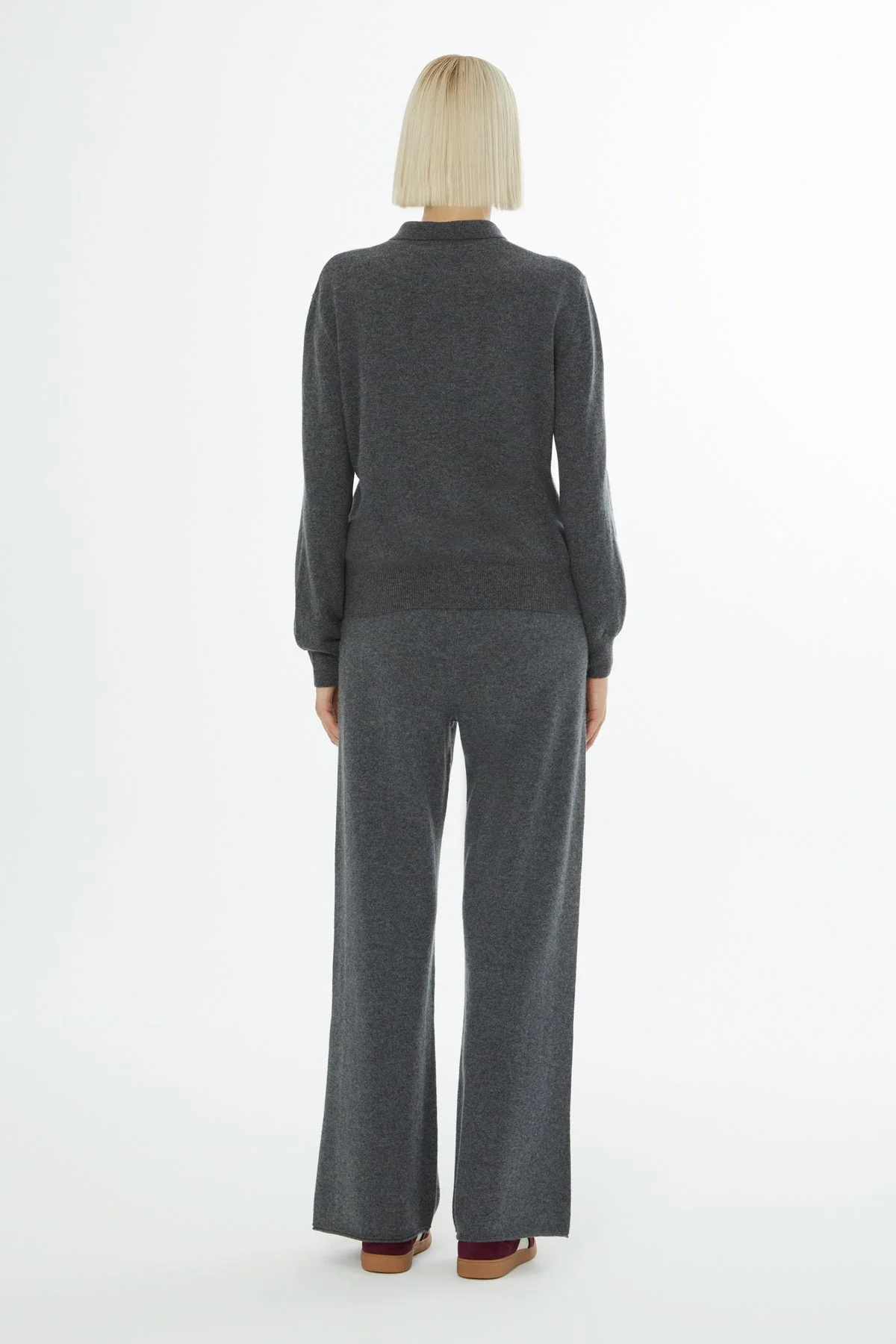 Grey Shirt-Collar Cardigan - Image 5