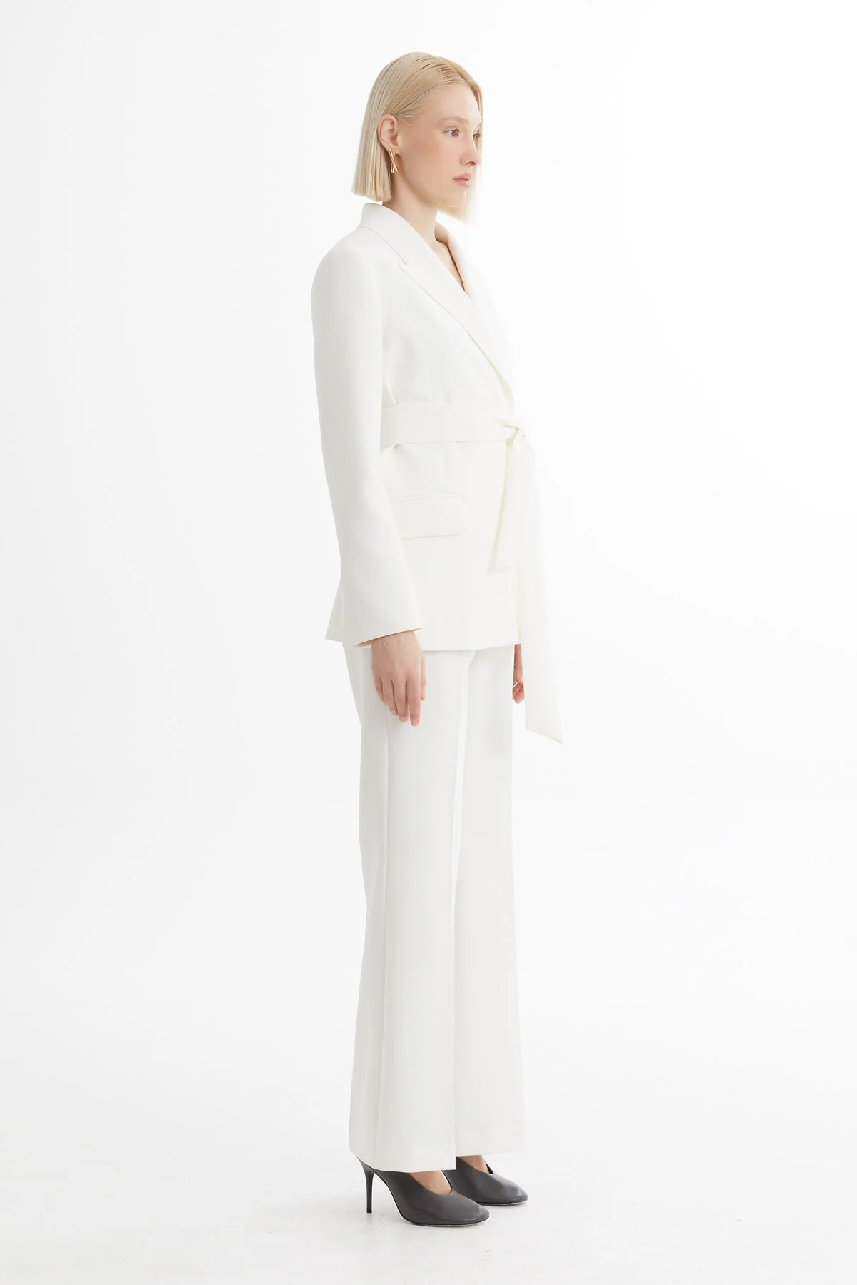Ecru Jacket and Straight-Leg Pants Set - Image 3
