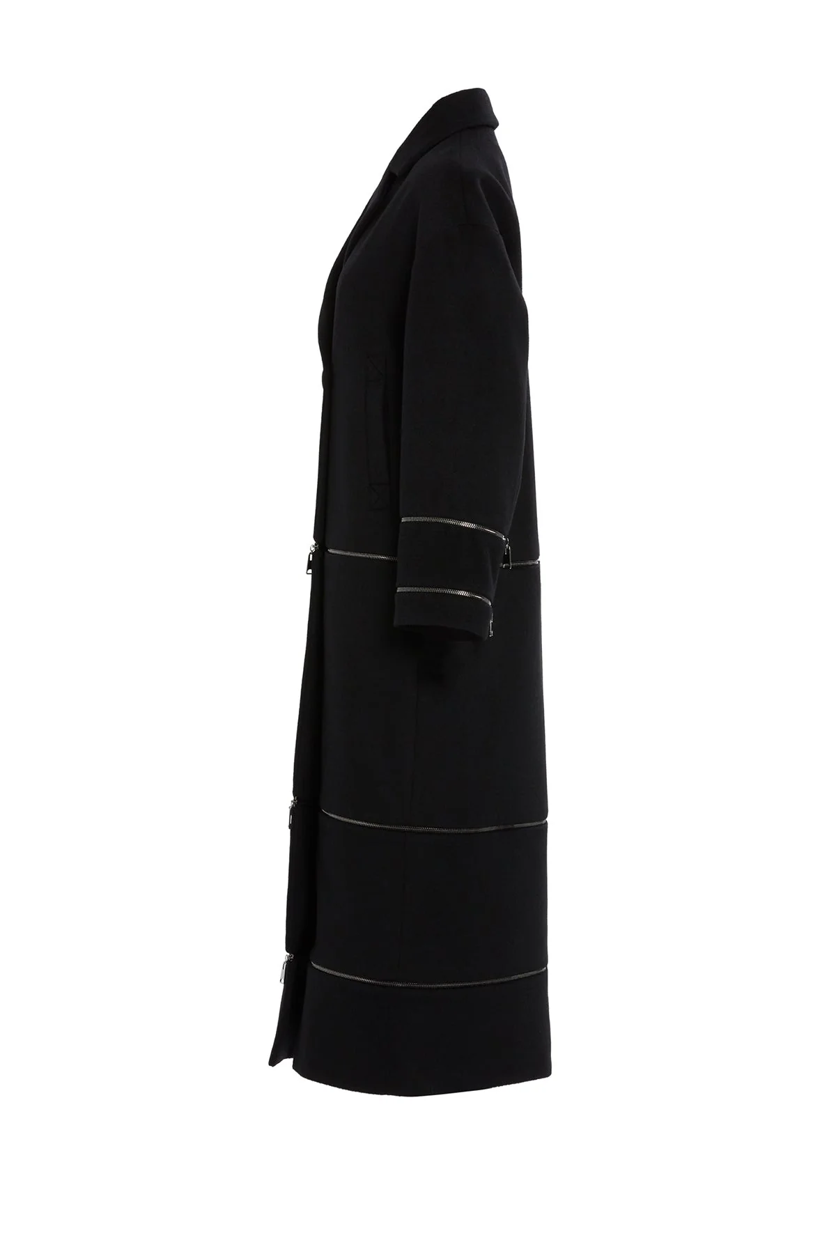 Long Multi-Length Cashmere Coat - Image 3