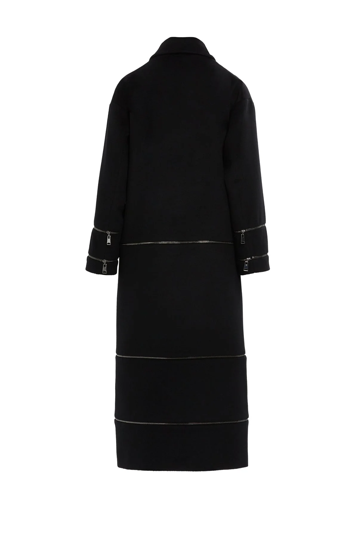 Long Multi-Length Cashmere Coat - Image 4