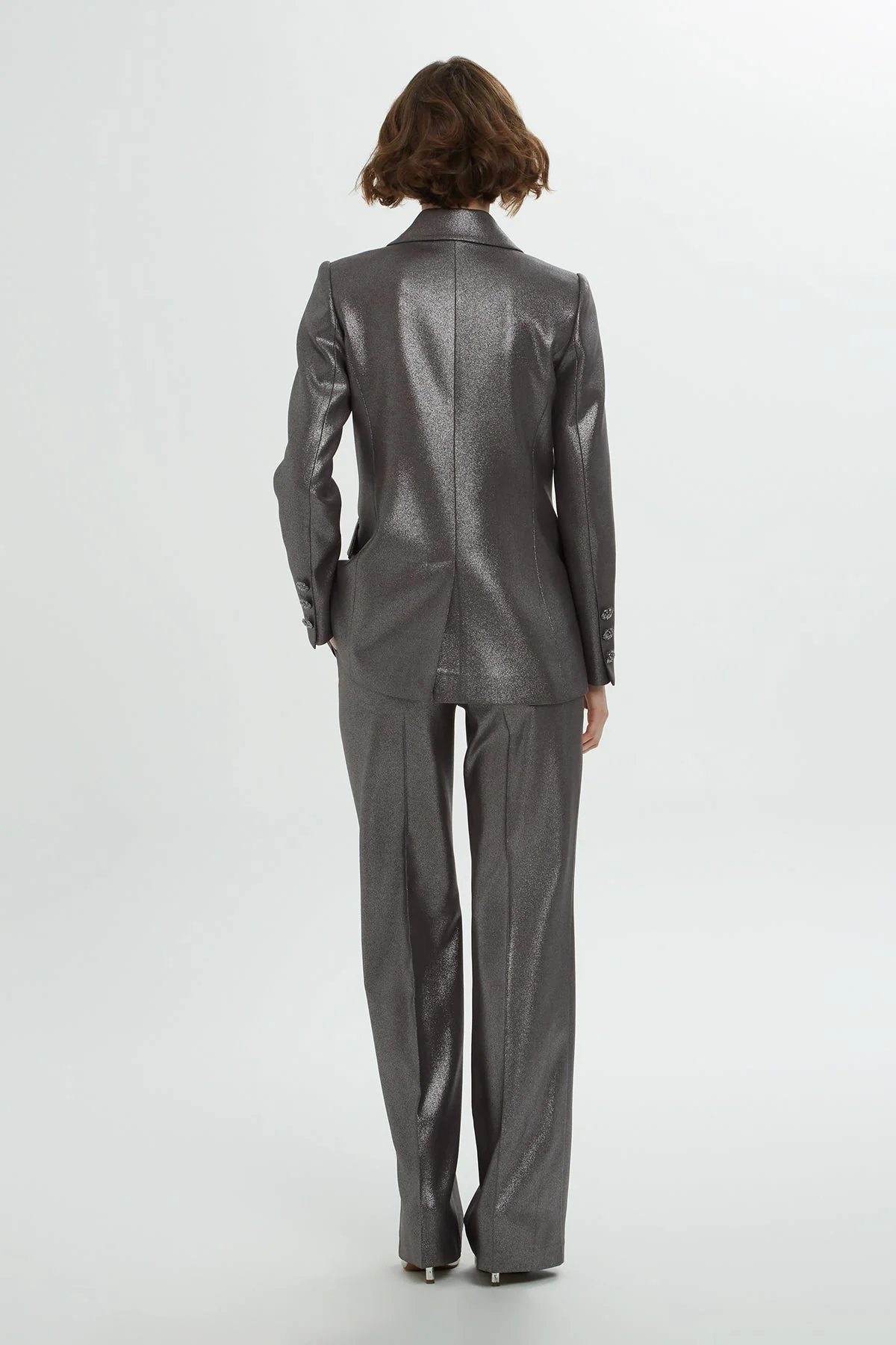 Metallic Grey Shiny Suit - Image 6