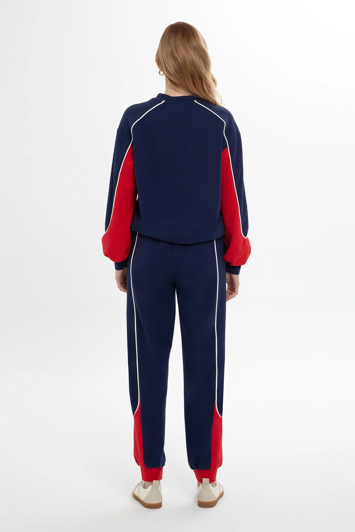 Navy Stripe-Detail Tracksuit - Image 3