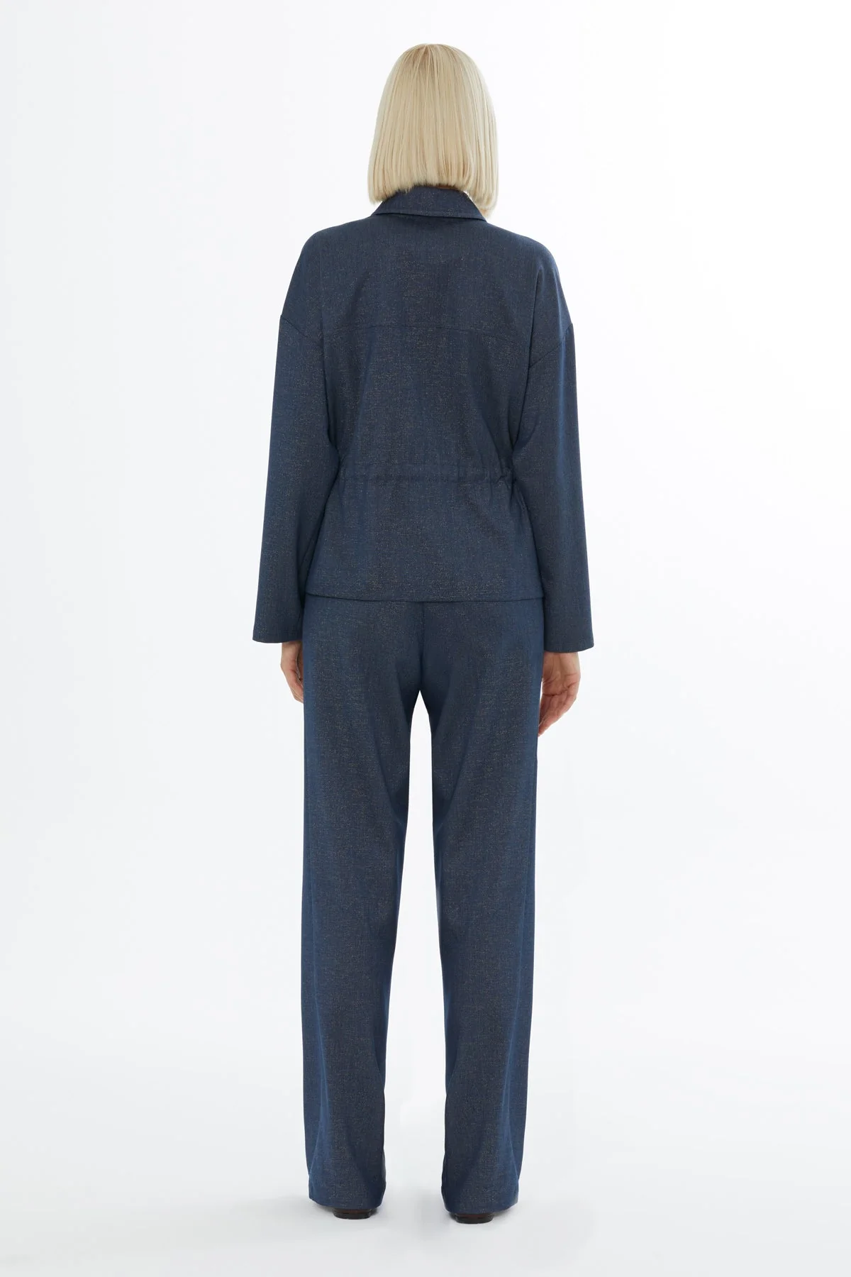Navy Tracksuit Set with Elastic Waistband - Image 3