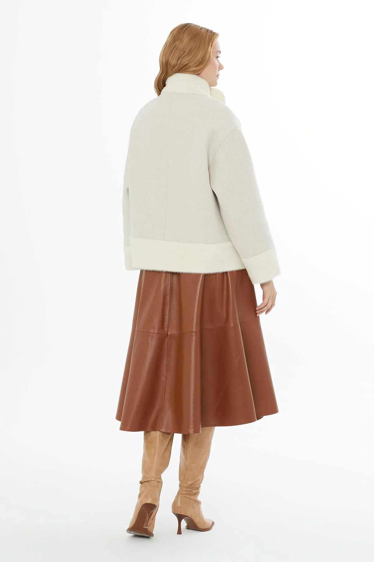 Oversized Jacket with Stand Collar and Pockets - Image 5