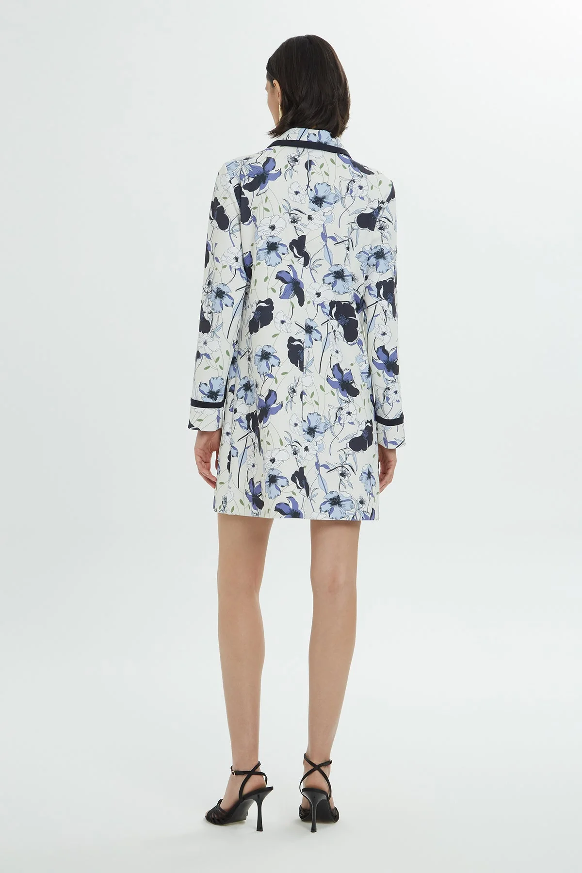 Patterned Long-Sleeve Mini Dress - Image 4