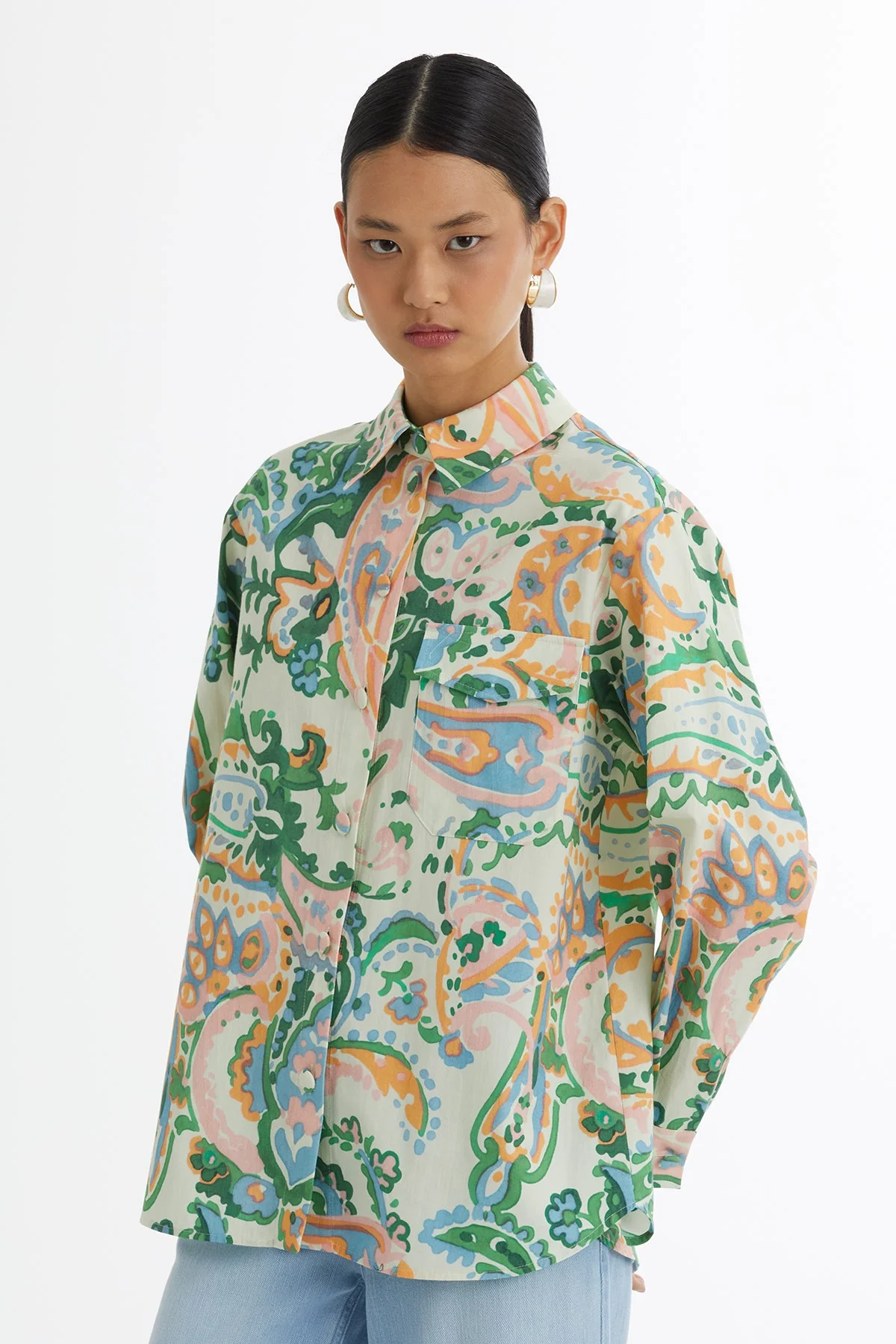 Patterned Long Sleeve Shirt - Image 2