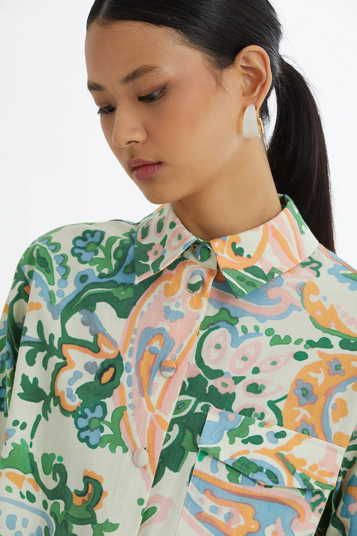 Patterned Long Sleeve Shirt - Image 3