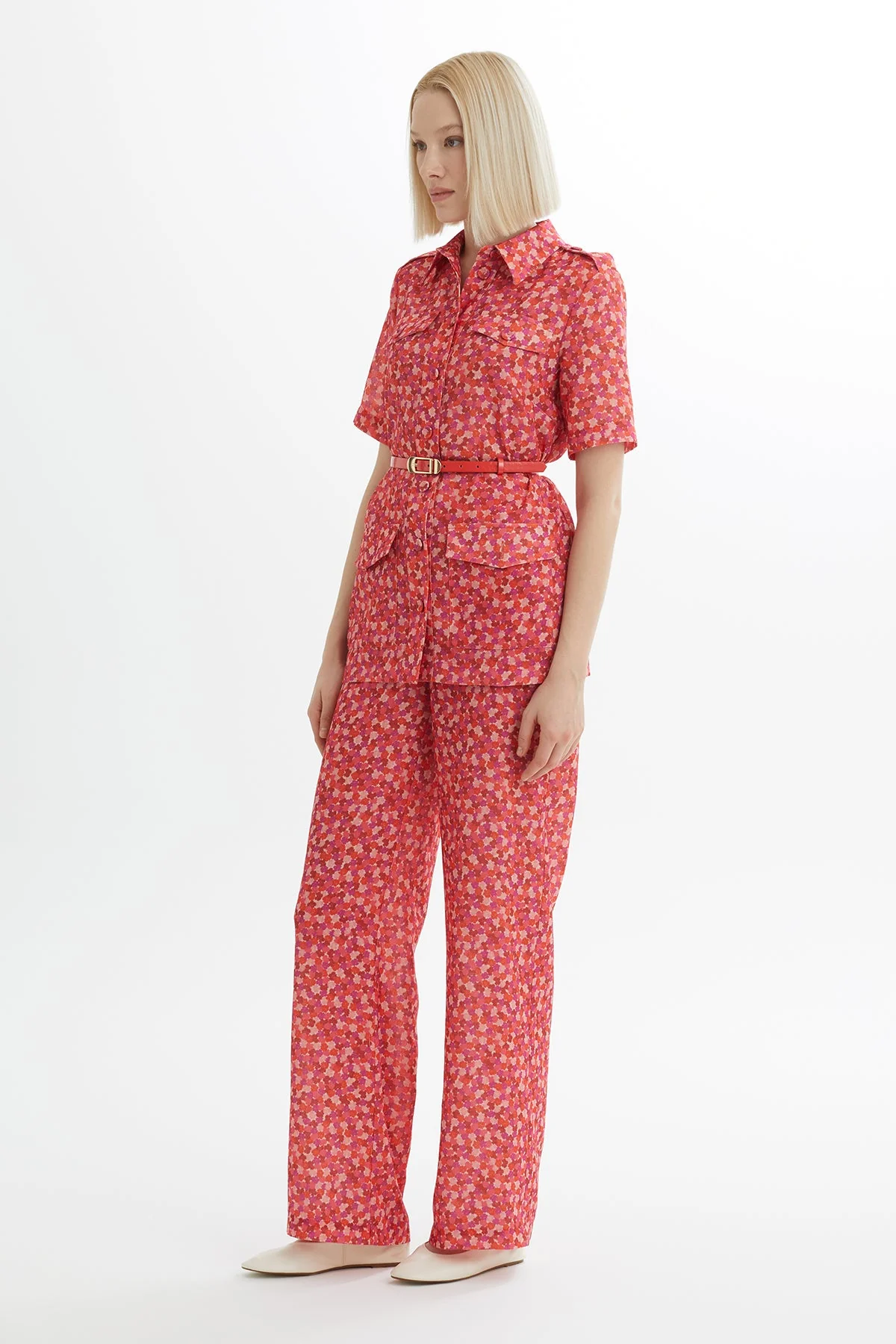 Patterned Shirt and Trouser Set - Image 4