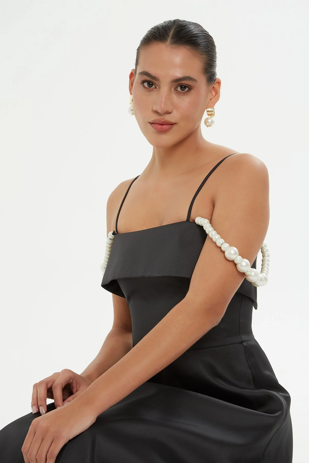 Pearl-Strapped Dress - Image 2