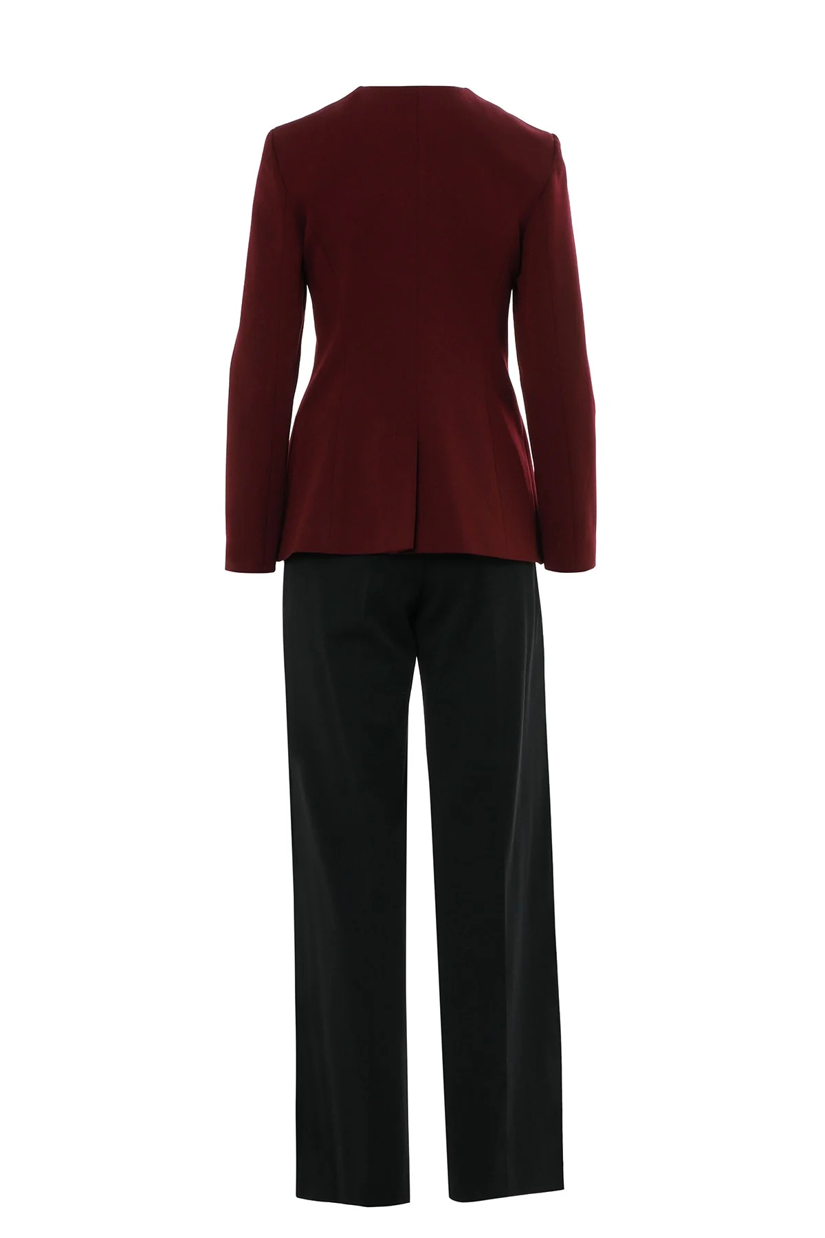 Piped Jacket Back Waist Elastic Pant Set - Image 3