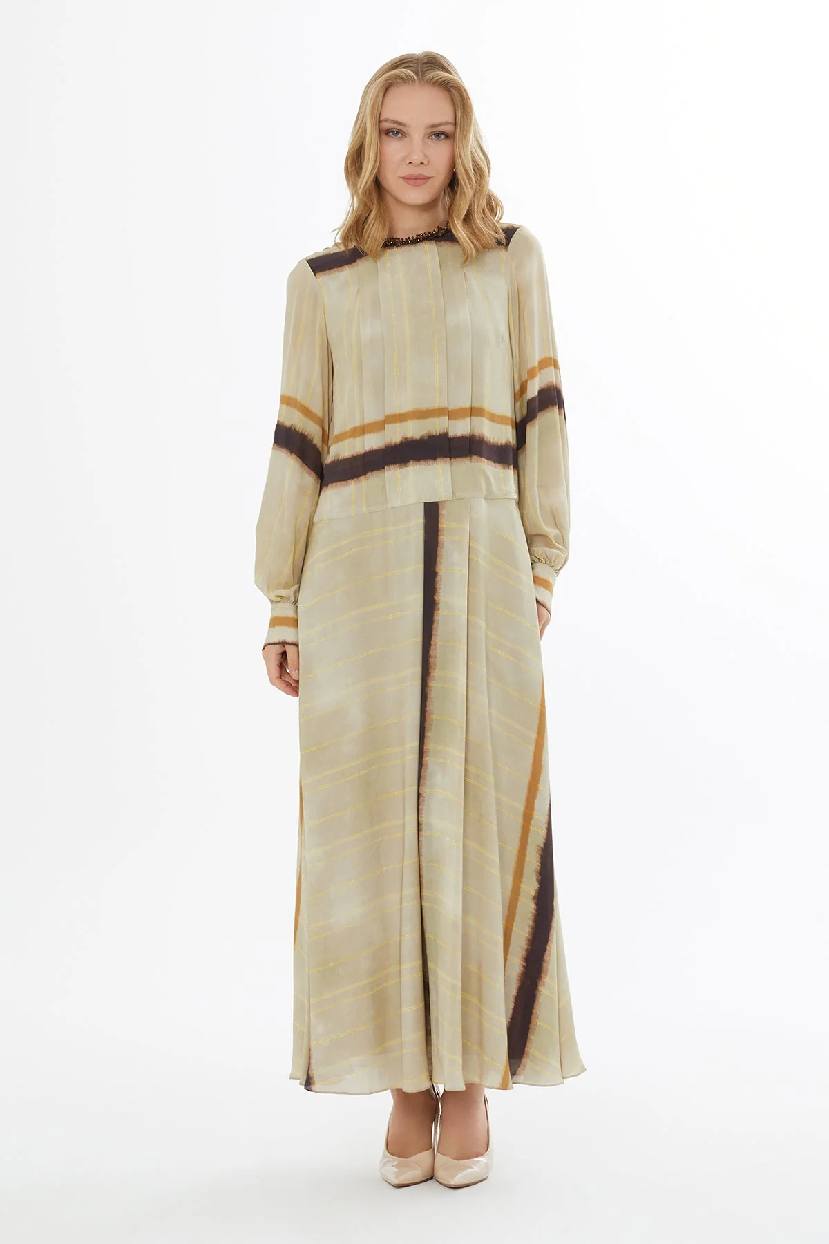 Printed Lined Maxi Dress