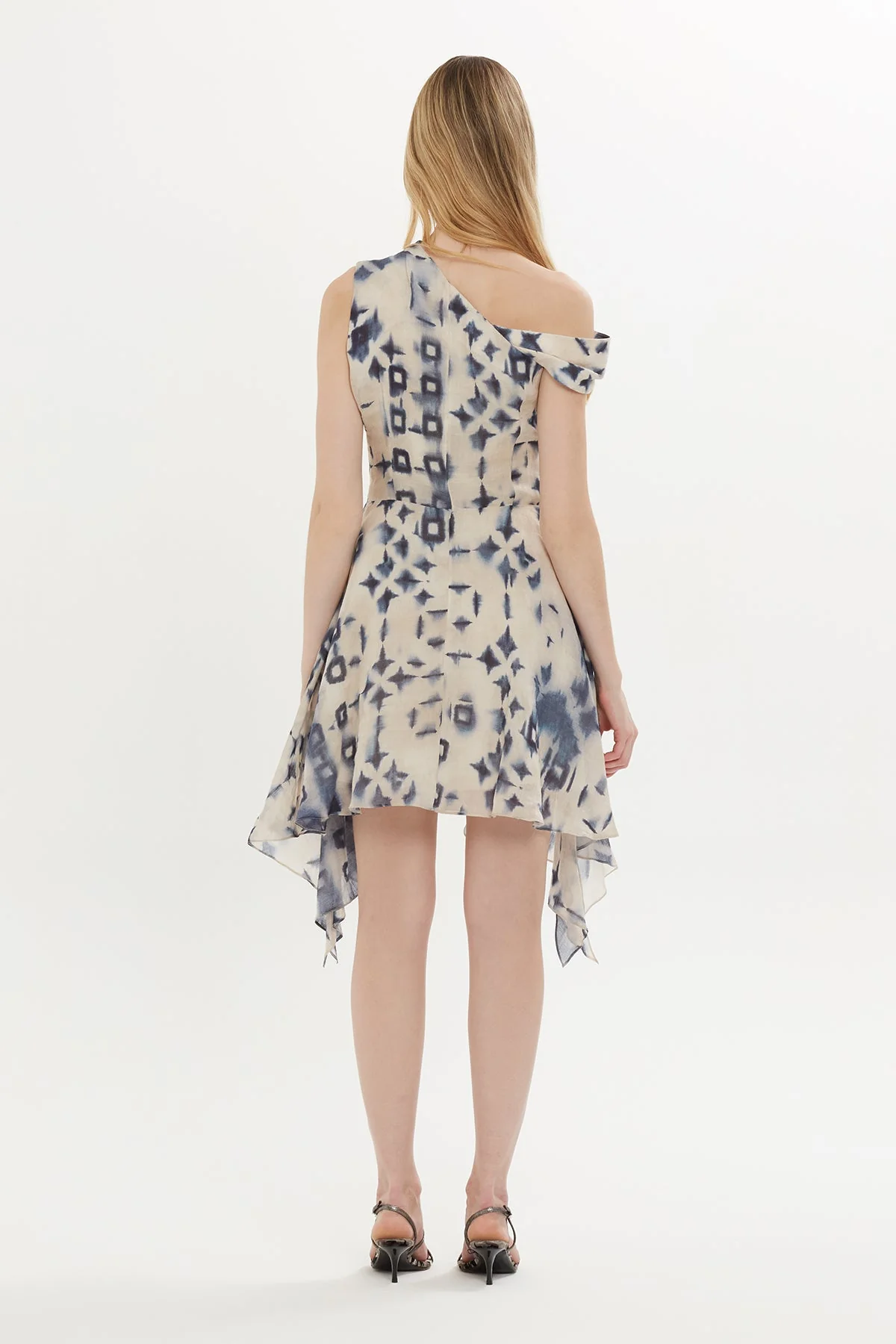 Printed One-Shoulder Mini Dress - Image 3