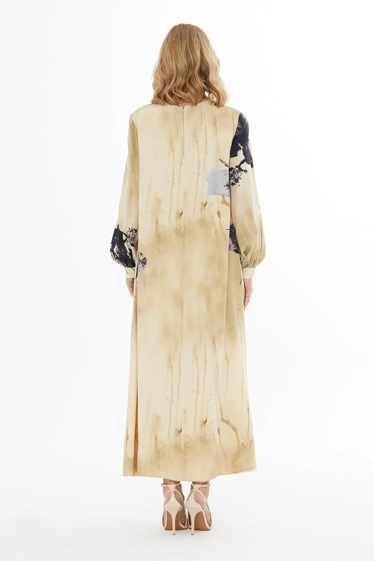 Printed Round-Neck Long Dress - Image 5