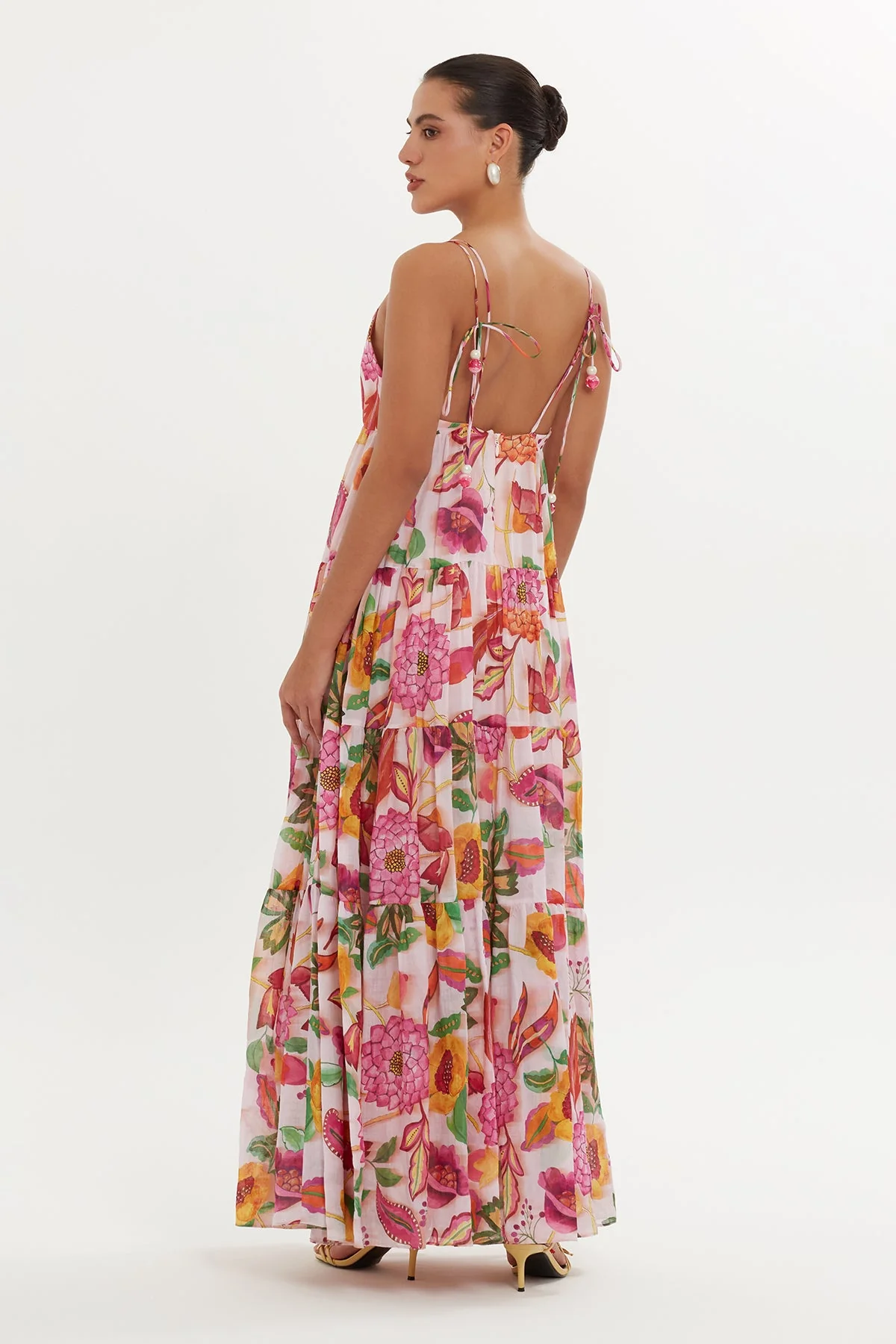 Printed Thin-Strap Maxi Dress - Image 3