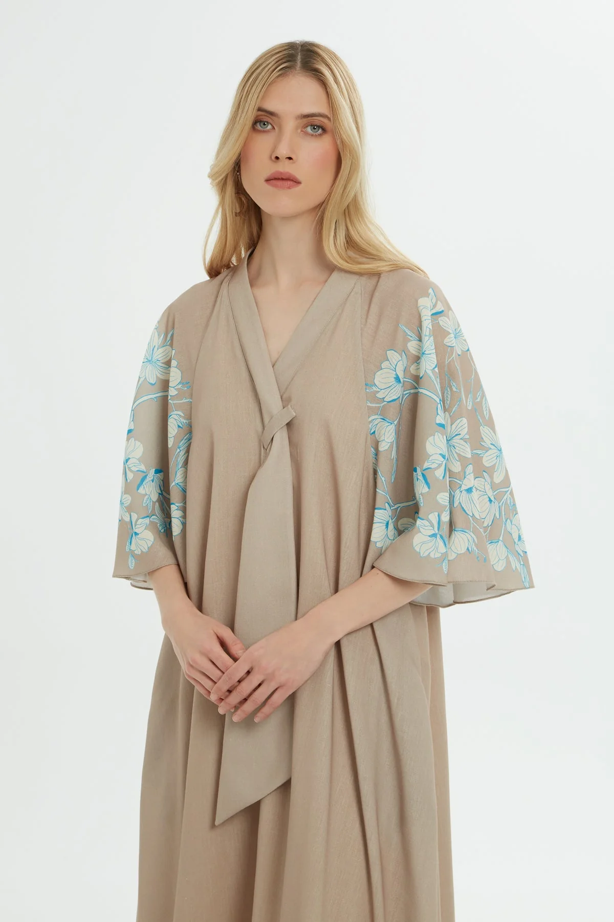 Printed V-Neck Maxi Dress - Image 3