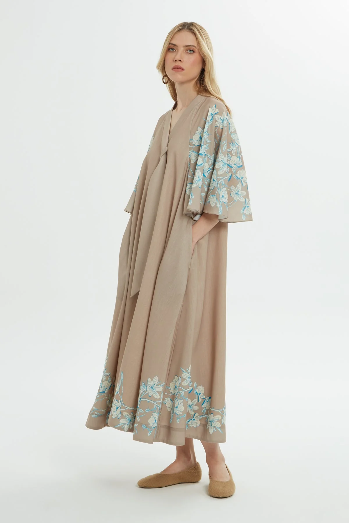 Printed V-Neck Maxi Dress - Image 4