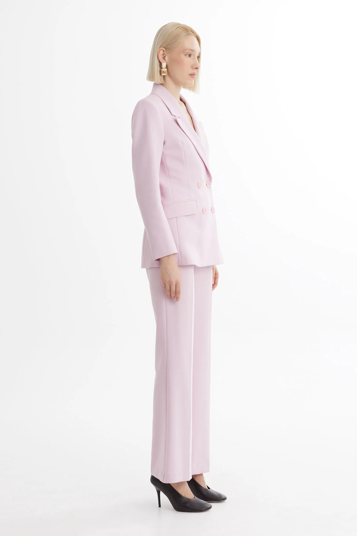 Purple Blazer and Straight-Leg Trouser Set - Image 3