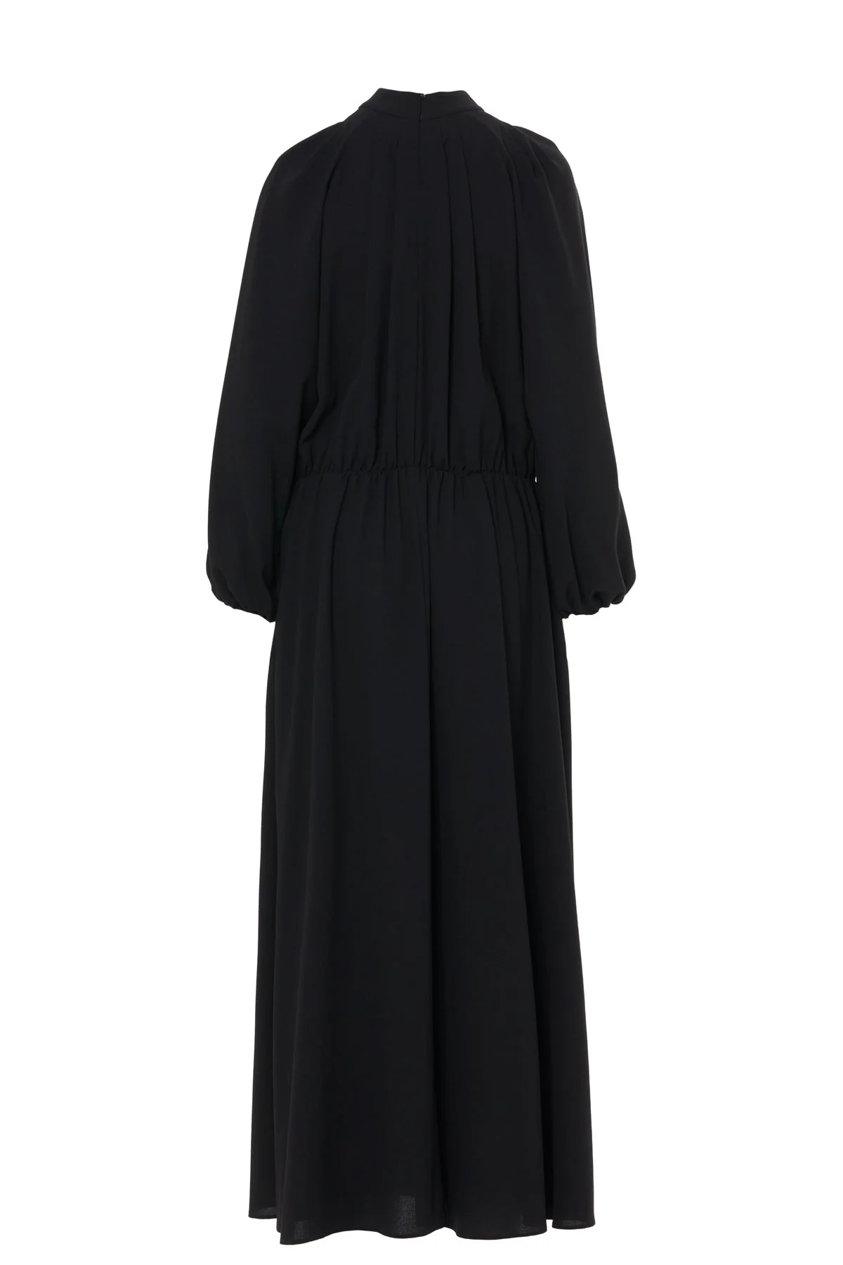 Red Long Dress with Elasticated Waist - Image 3