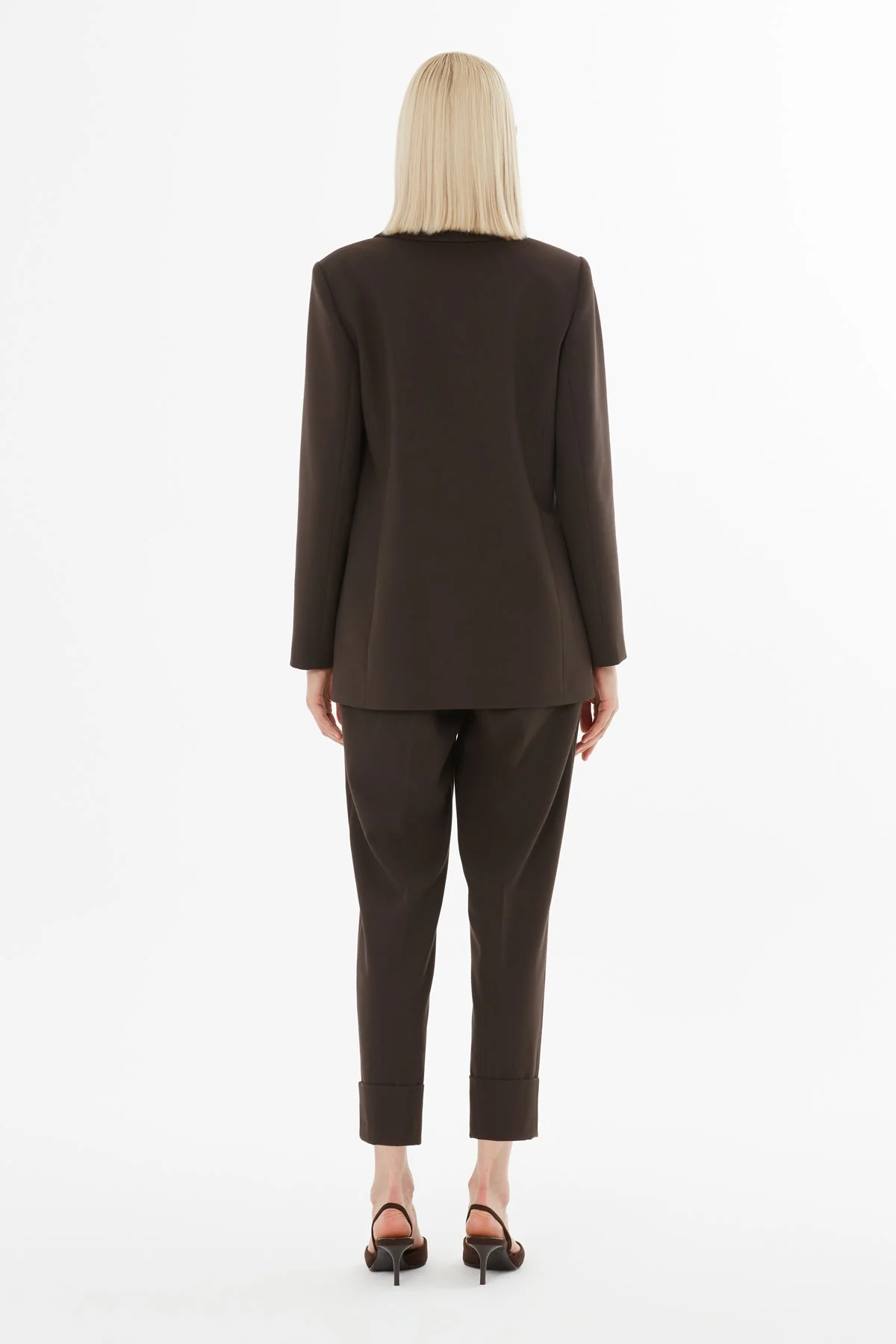 Black Suit with Metal-Button Jacket - Image 3