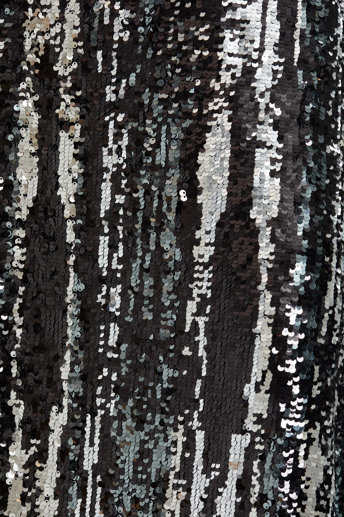 Shiny Sequin Striped Midi Skirt - Image 4
