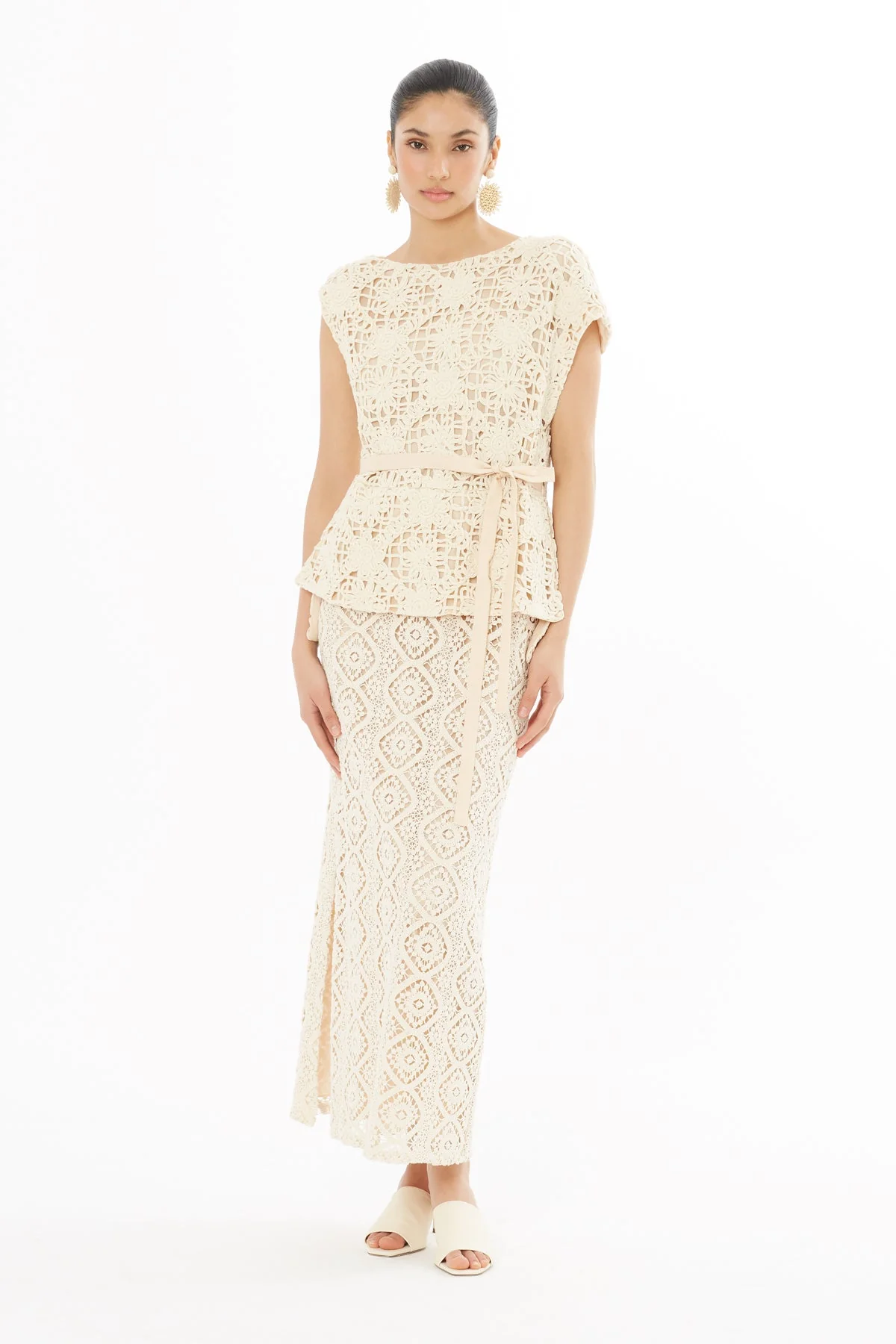 Slit Lace Dress