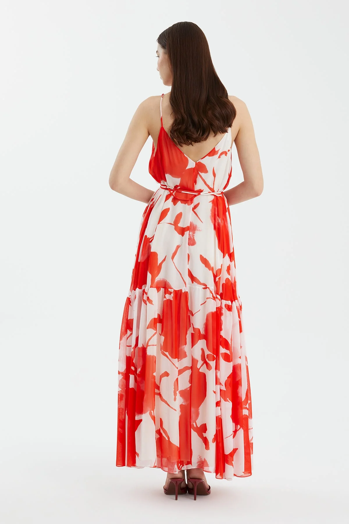 Strappy Embroidered Printed Dress - Image 4