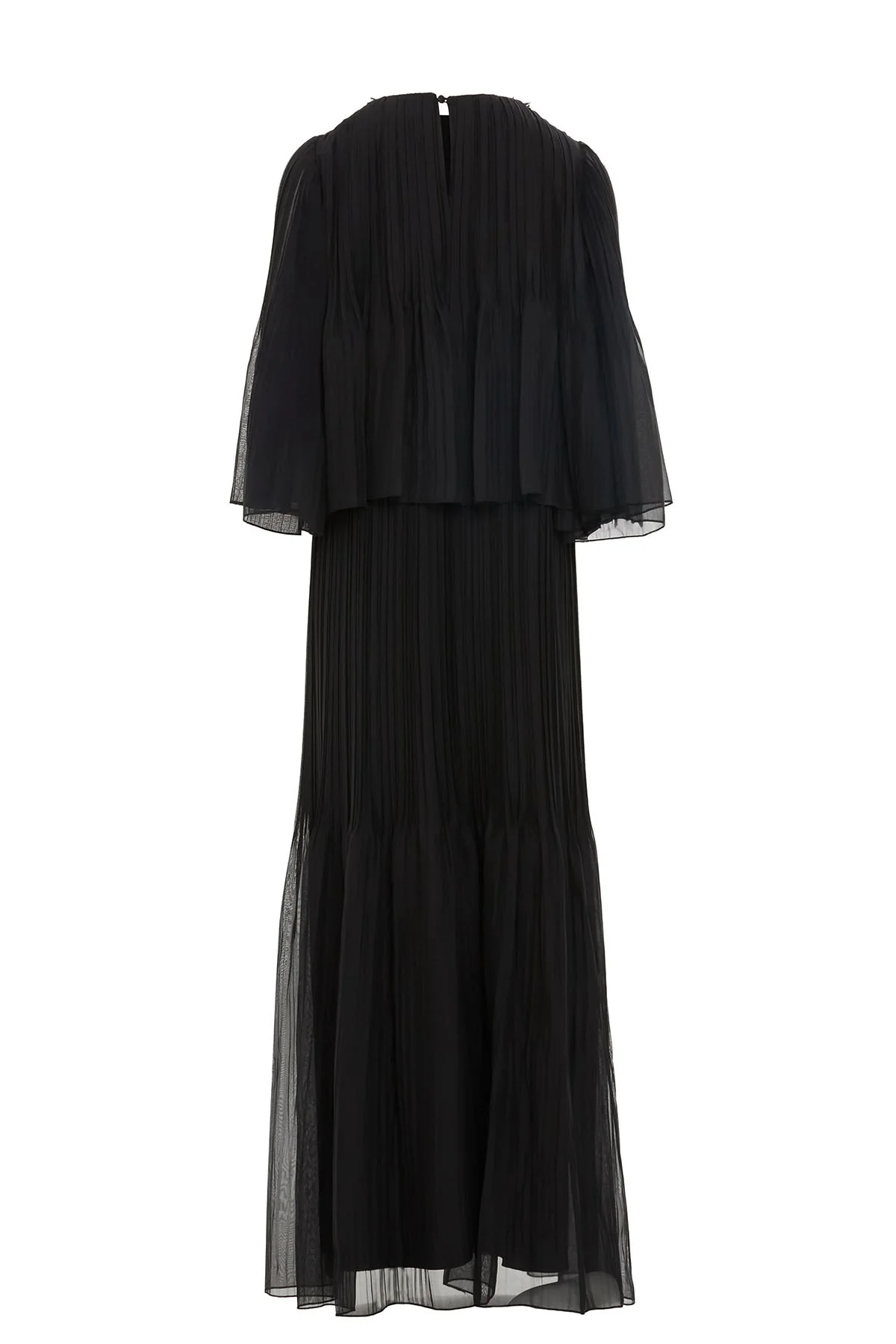 Three-Quarter Sleeve Pleated Long Dress - Image 4