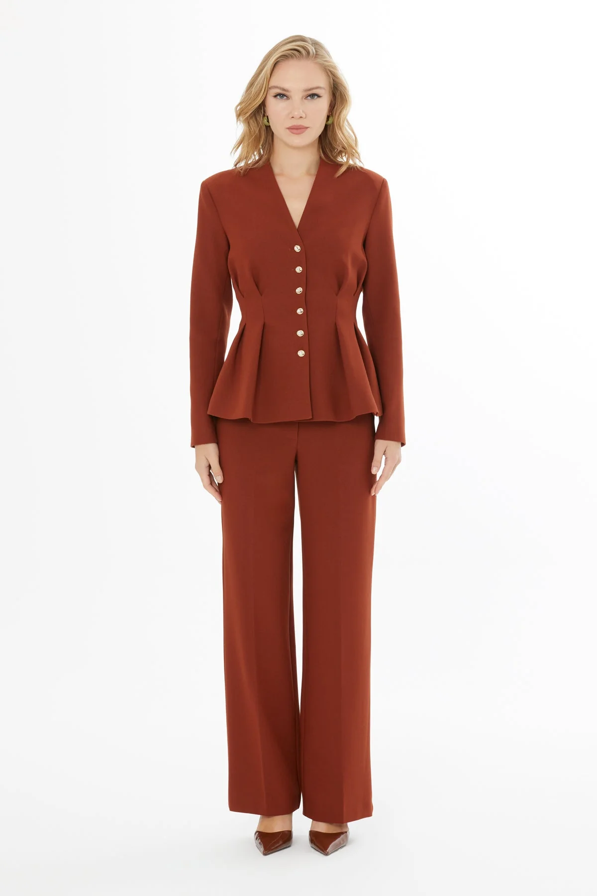 Tile Jacket and Carrot Pants Suit